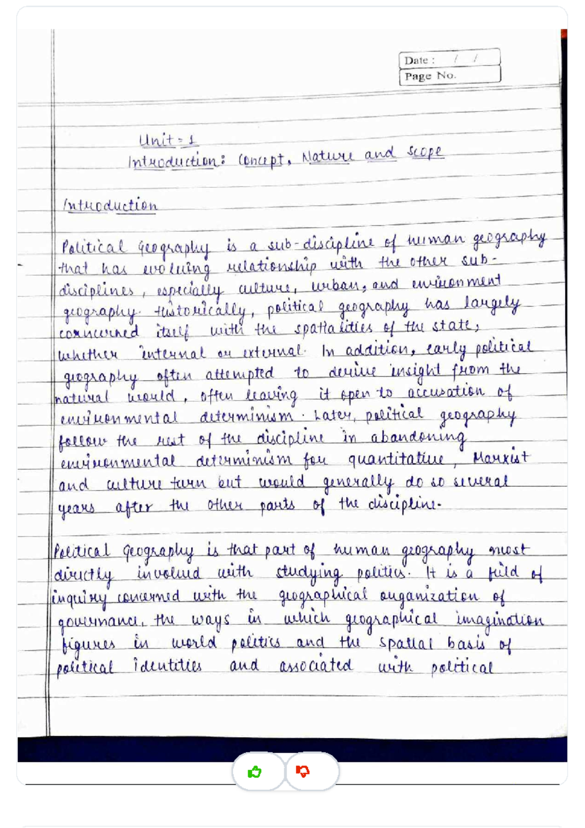 3005natureandscopeofpoliticalgeography compress BA( hons