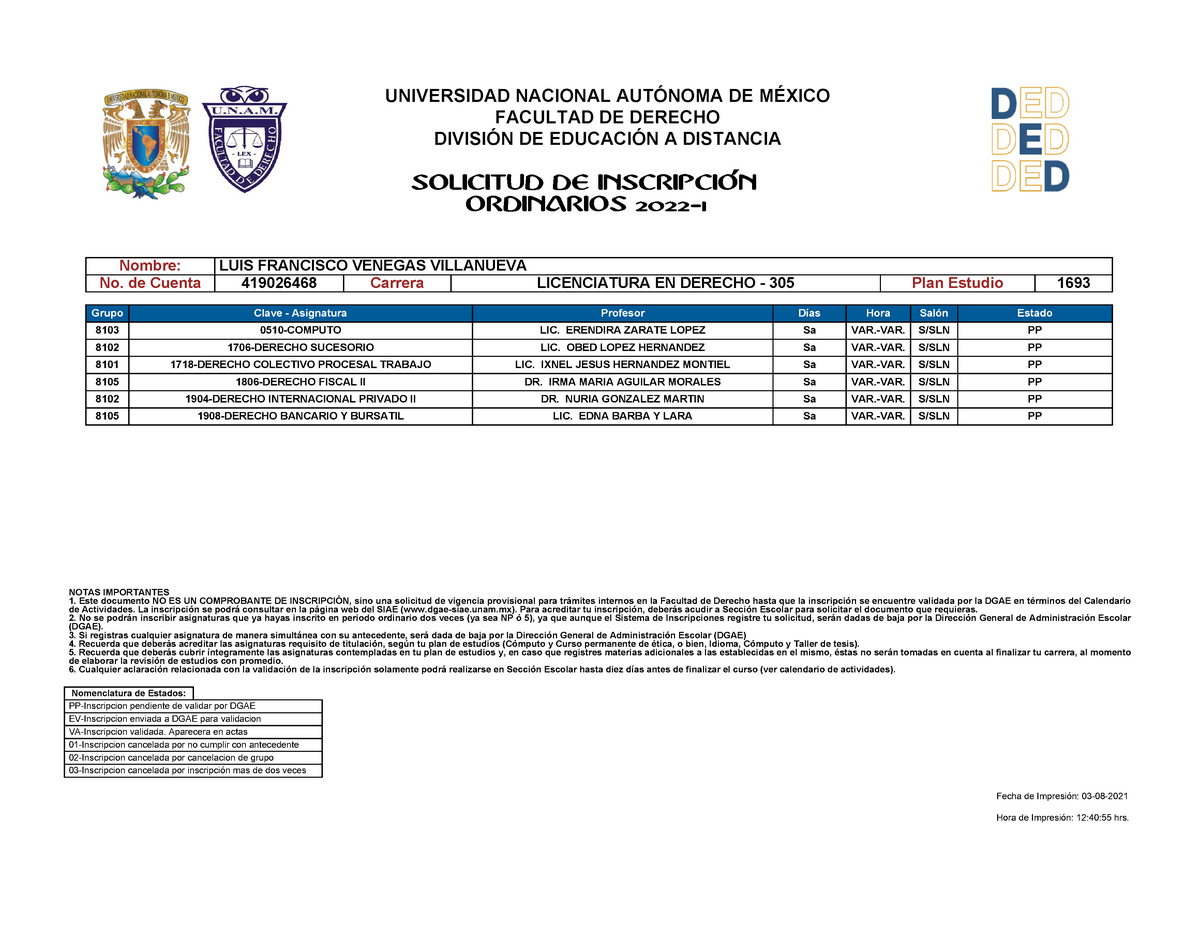 Horarios De La Unam Universidad Nacional Aut Noma De M Xico