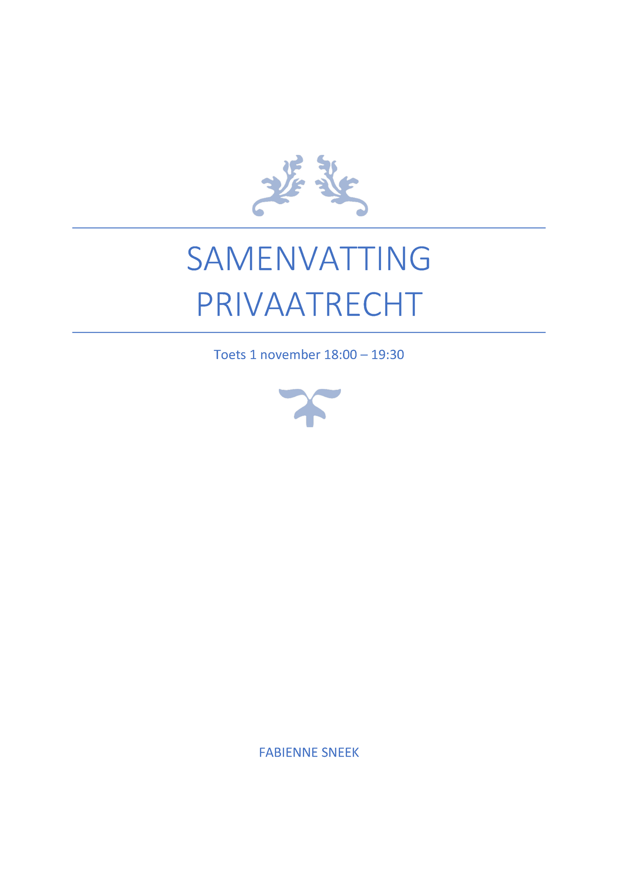 Samenvatting Privaatrecht Hoofdstuk 1, 5, 6, 7 Boek, - Inholland ...