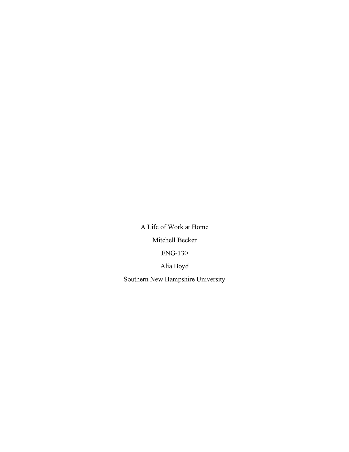 A Life of Work at Home - first audience - A Life of Work at Home ...