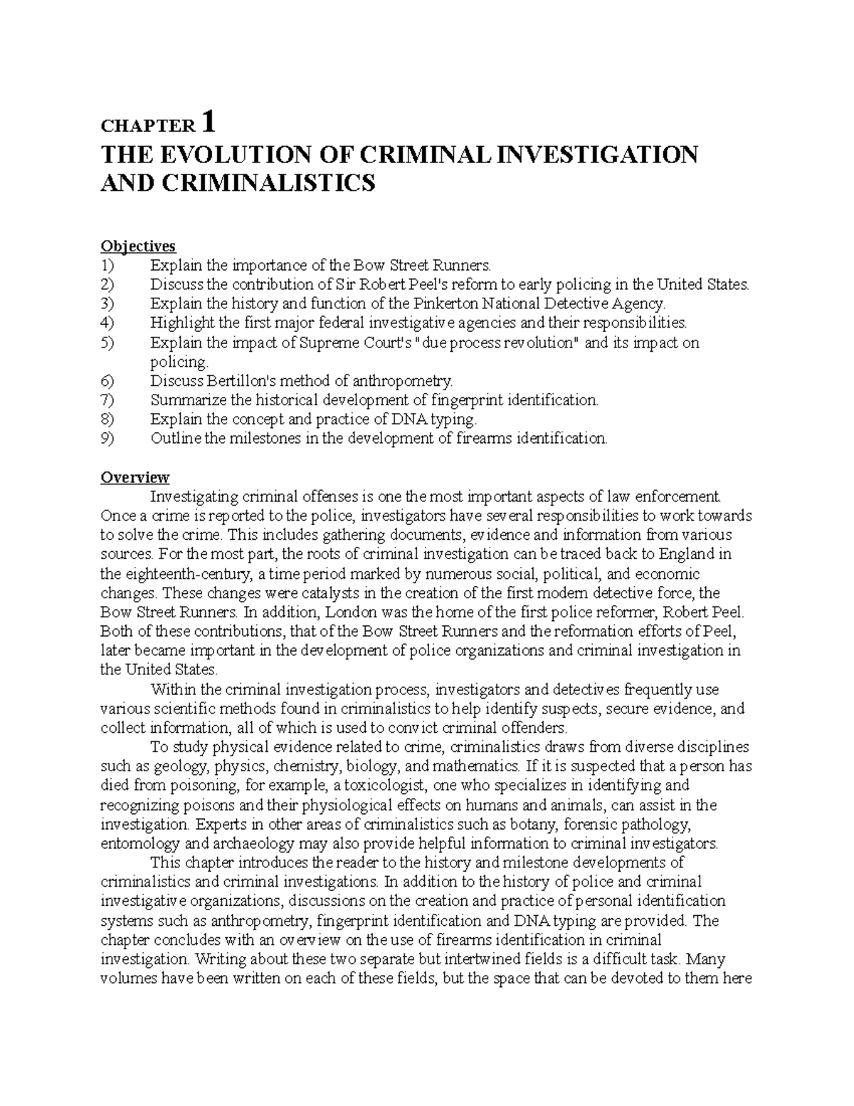 Chapter 1 Evolution of Criminal Justice Lecture - CHAPTER 1 THE ...