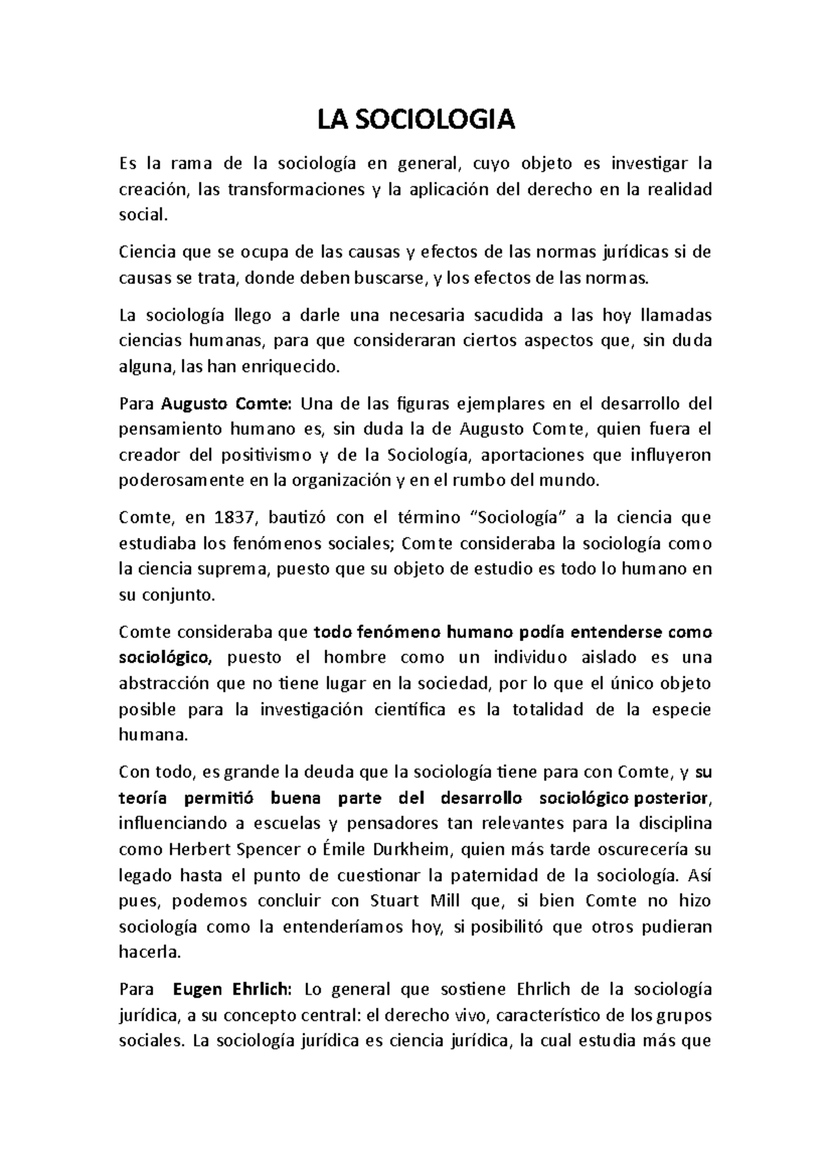 Introduccion A La Sociologia General