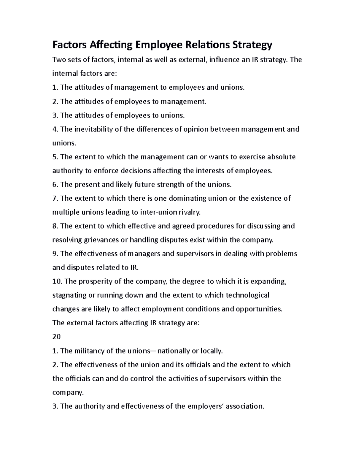 factors-affecting-employee-relations-strategy-notes-factors-affecting