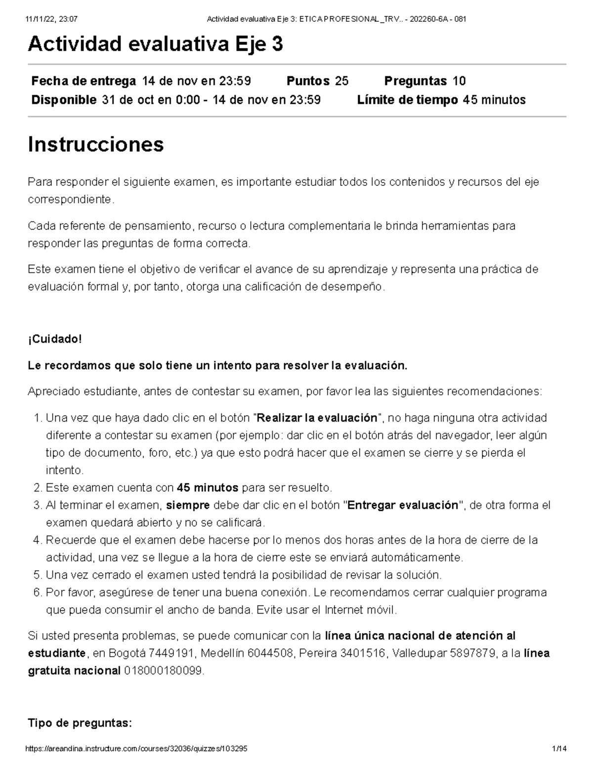 Actividad evaluativa Eje 3 Etica Profesional TRV.. - 202260-6A - 081 ...
