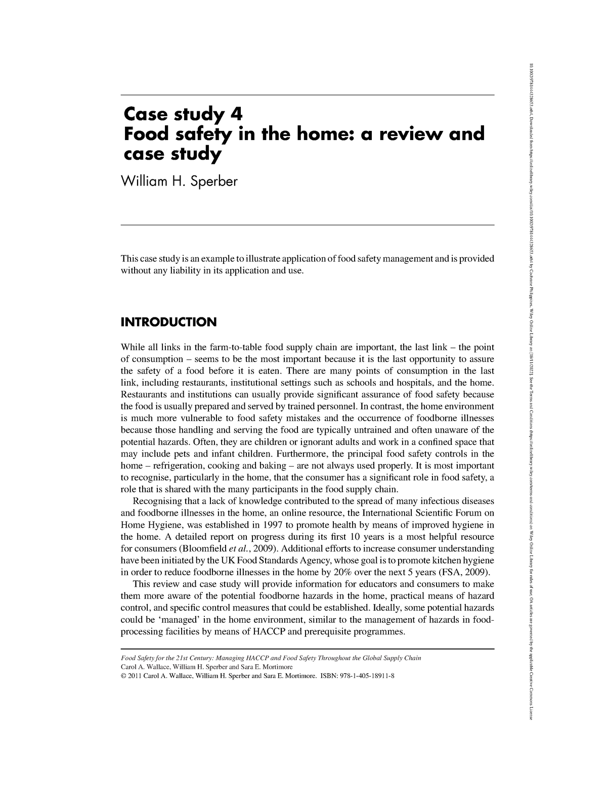 food safety case study for students