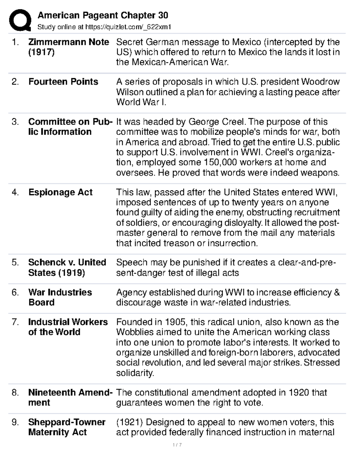 American-pageant-30 - aohsujknm, ldao;d - Study online at quizlet ...