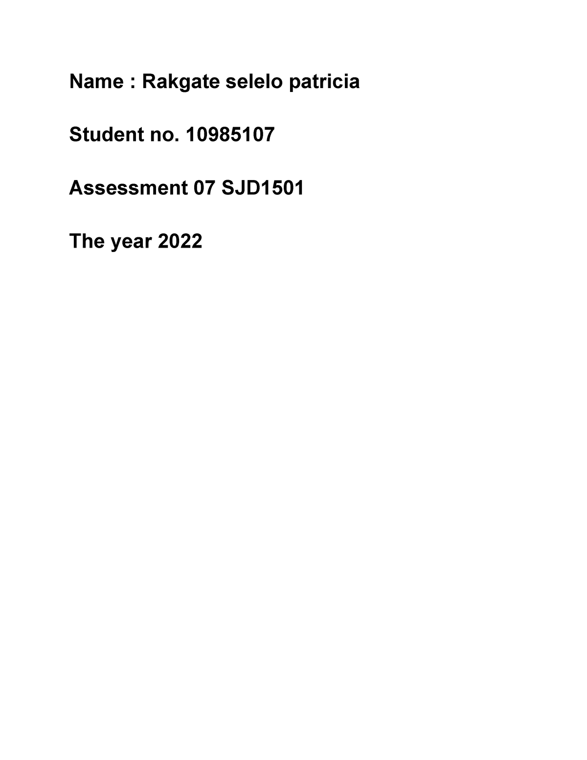 sjd1501 assignment 5 answers