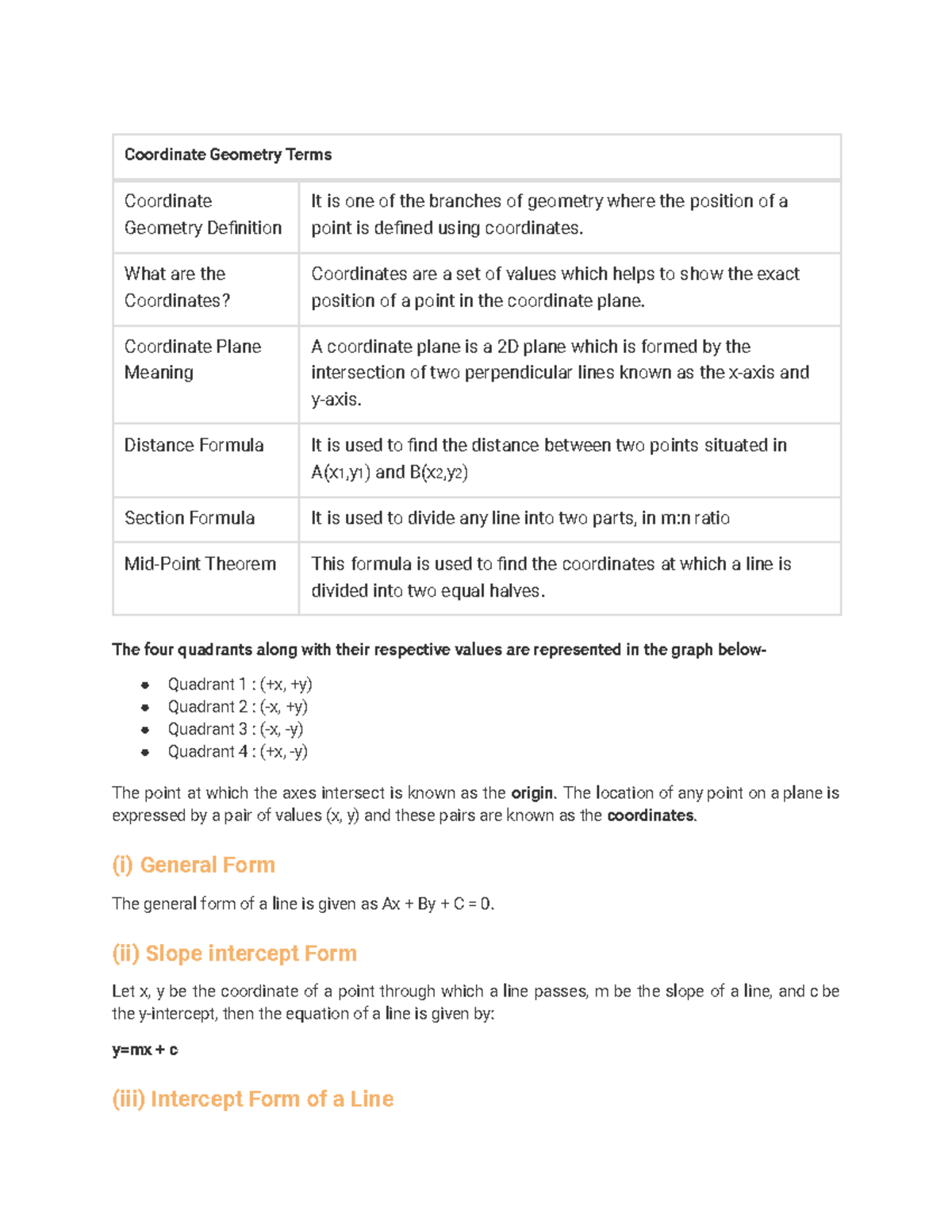 Coordinate Geometry - What are the Coordinates? Coordinates are a set ...