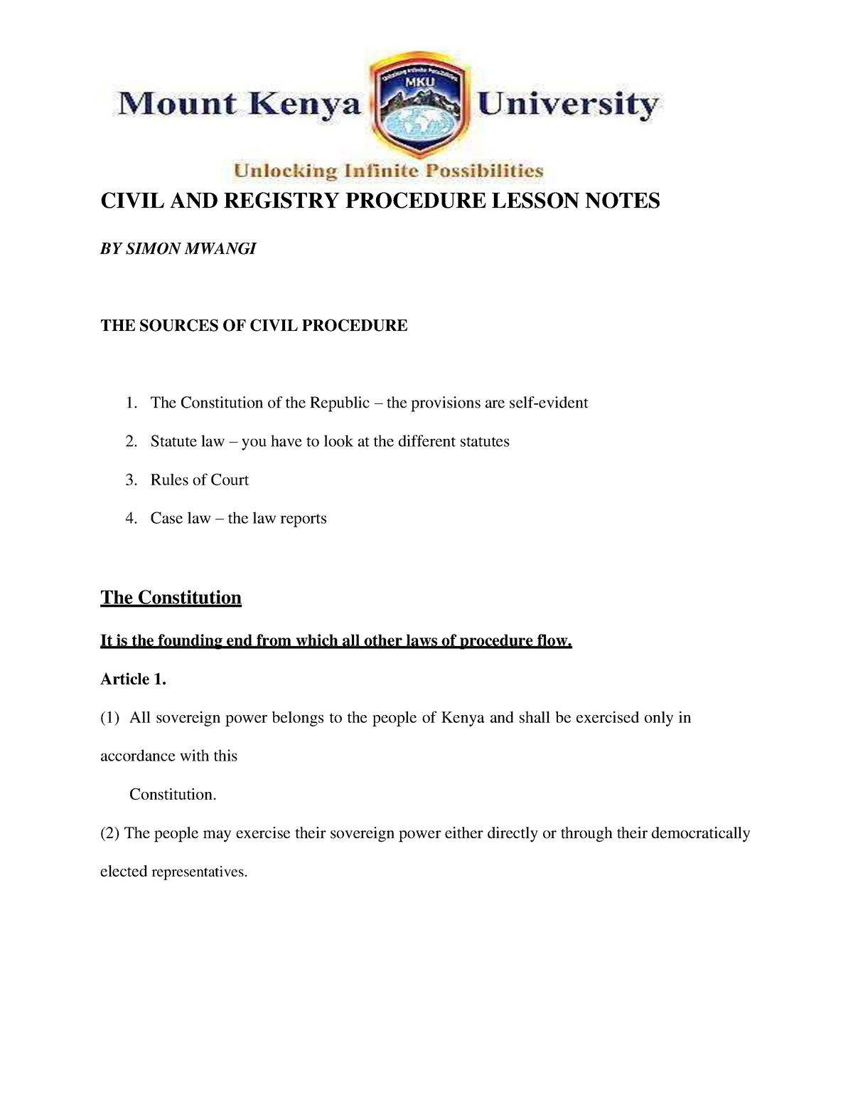 Notes ON Civil Court Registry Procedure jan CIVIL AND REGISTRY