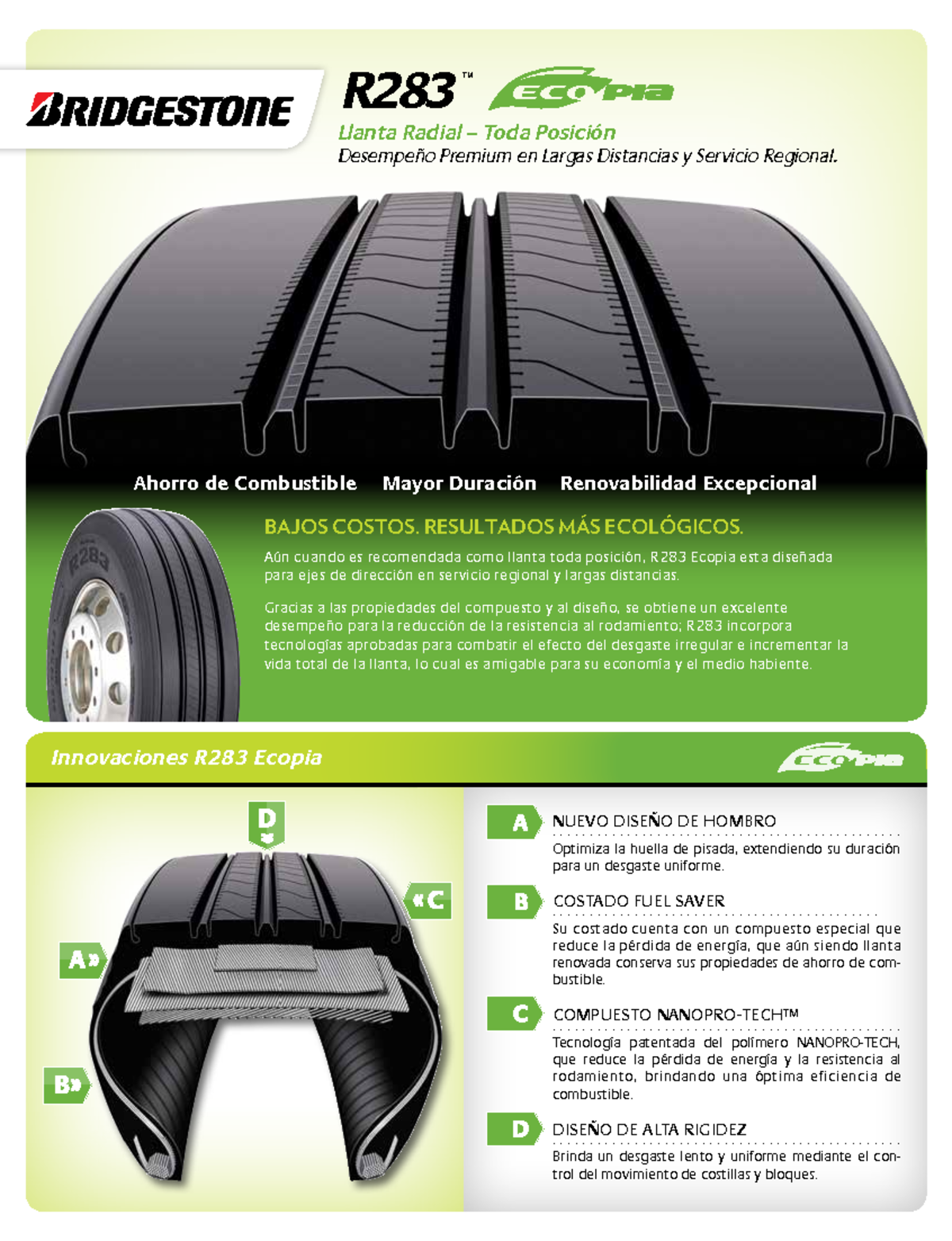 R283 - Excelent tire - R TM Innovaciones R283 Ecopia NUEVO DISEÑO DE ...