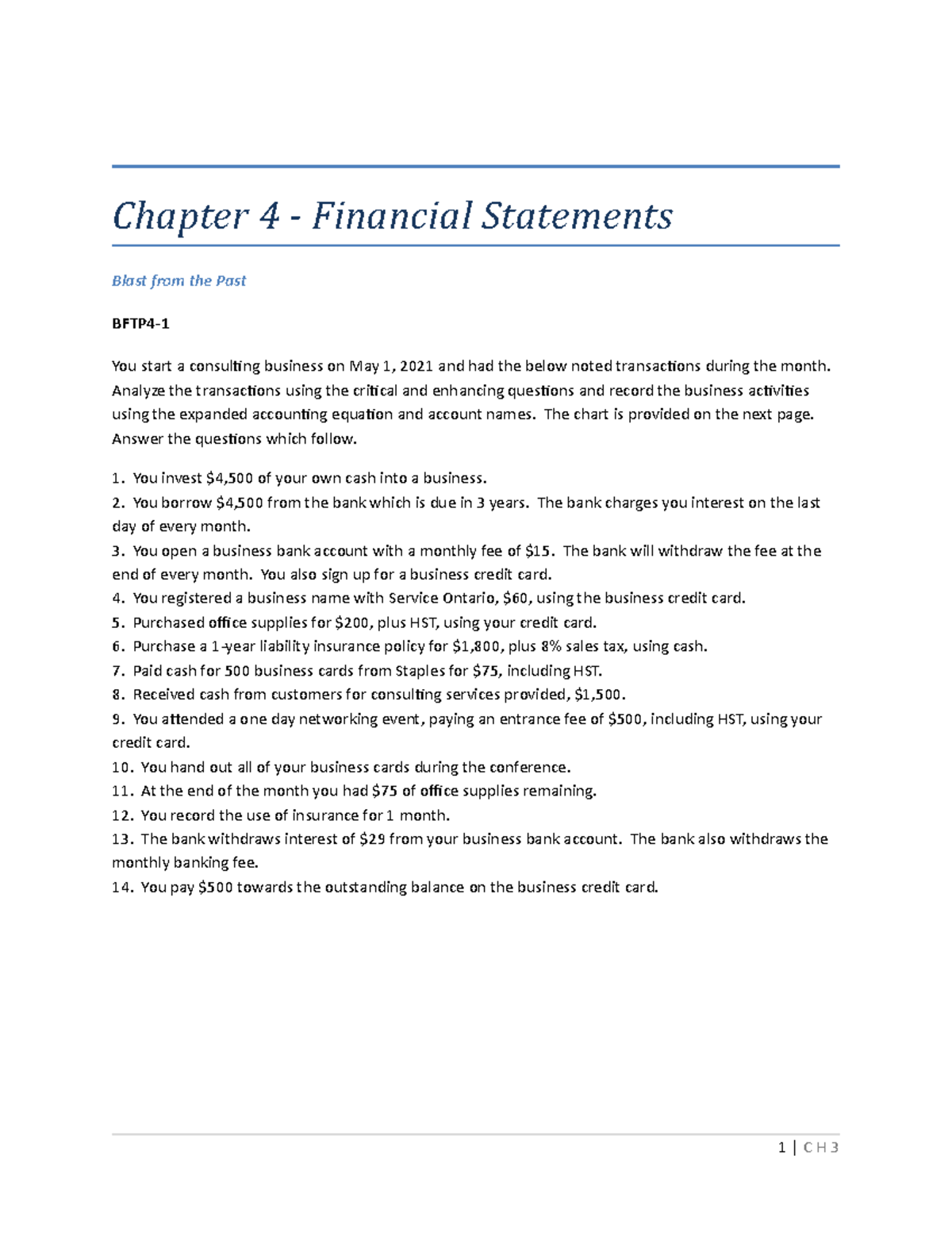 Chapter 4 - Financial Statements - Student Copy - 2020 01 06 - Chapter ...