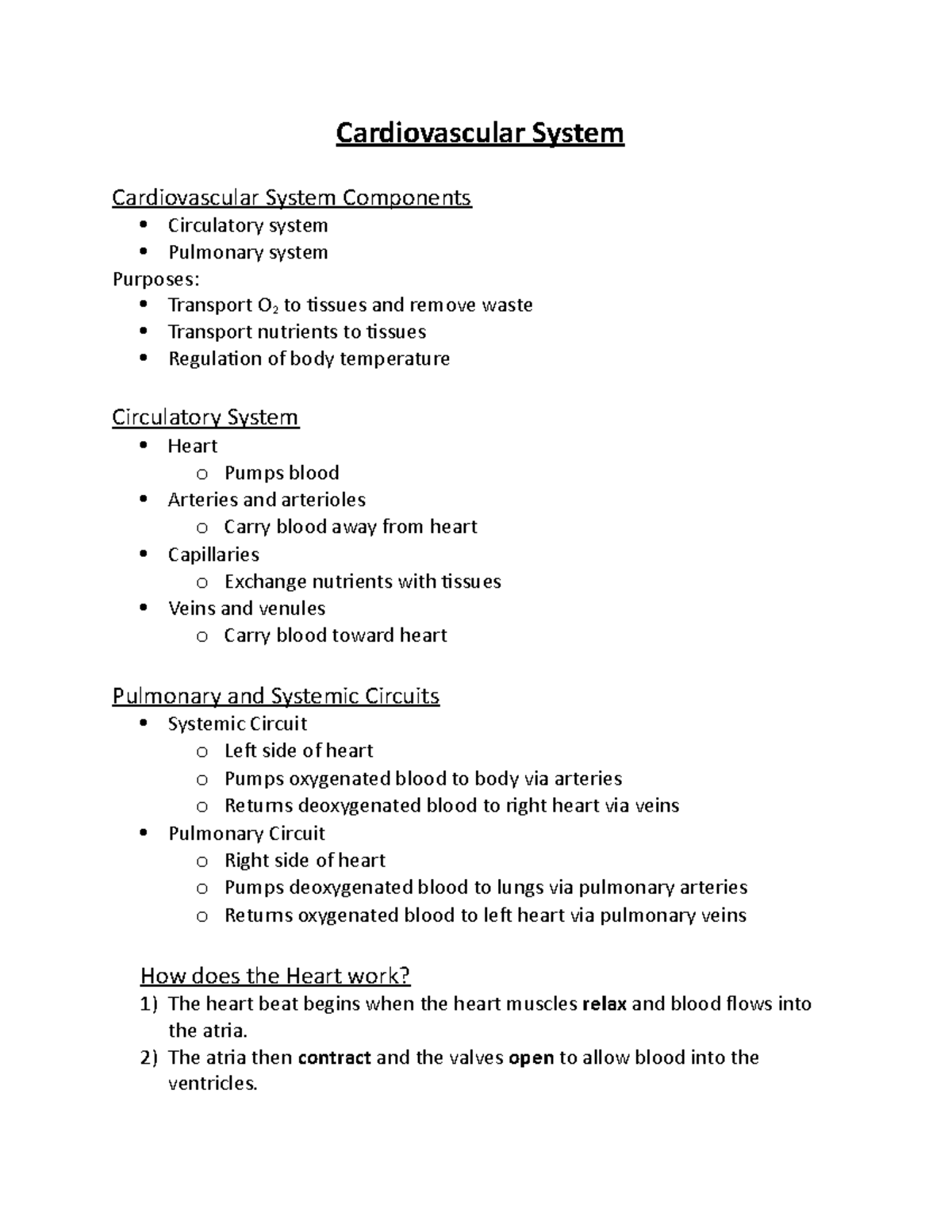 Cardiovascular System with answers - Cardiovascular System ...