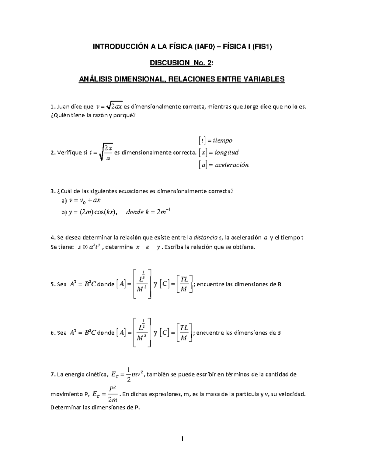 Discusi%C3%B3n%20No - manual - 1 INTRODUCCIÓN A LA FÍSICA (IAF0 ...