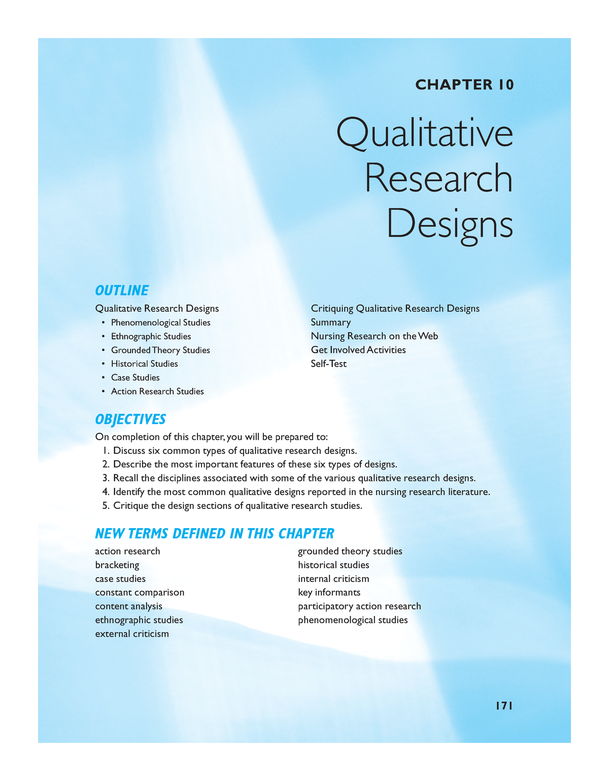 qualitative research designs chapter 10