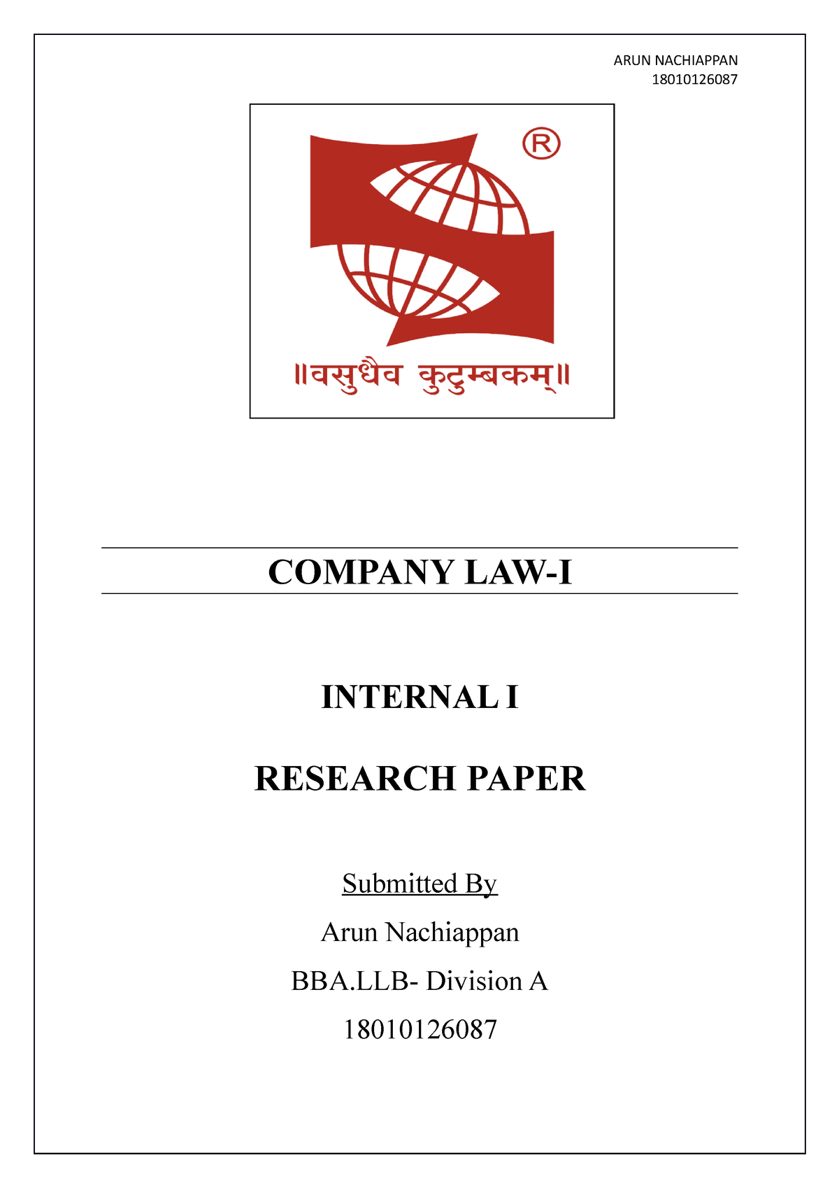 research papers on corporate law