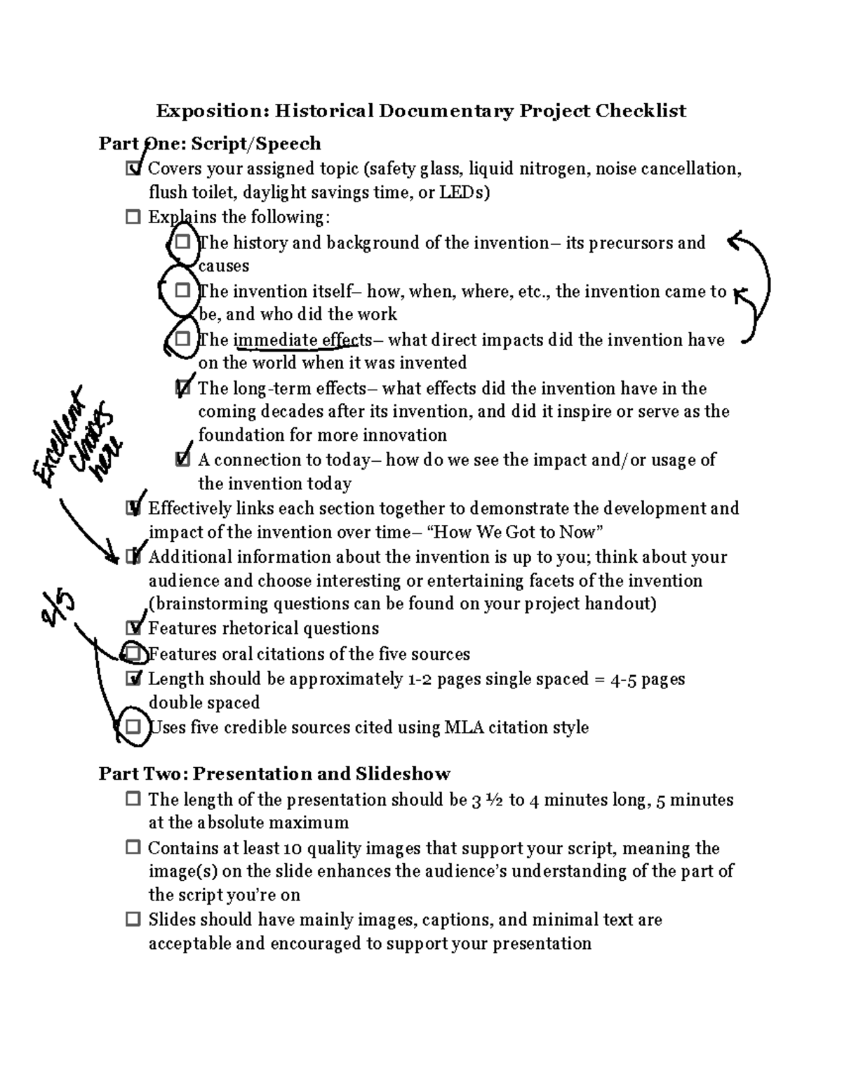 Expo Checklists Unit 4 - hey fam what is goody my gang - Exposition ...