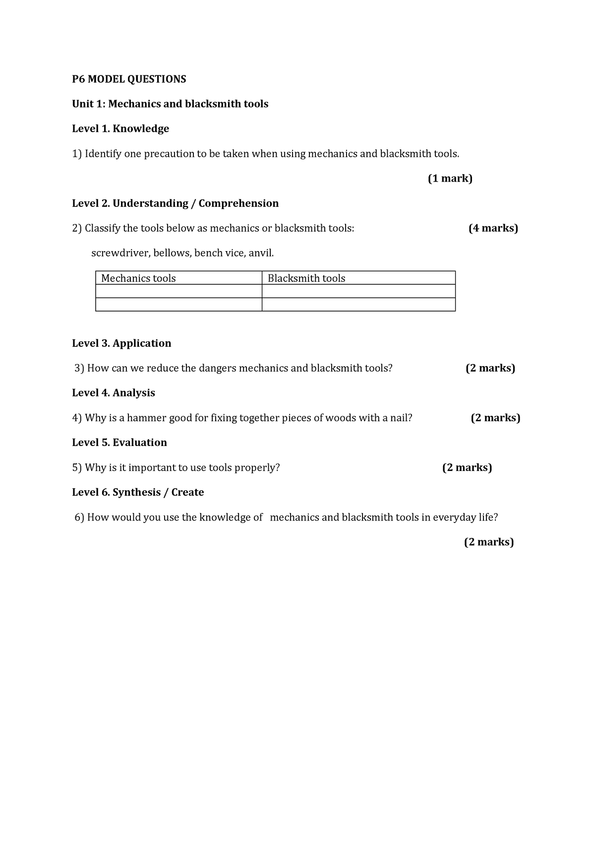 P6 SET Questions 09 - P6 MODEL QUESTIONS Unit 1: Mechanics and ...