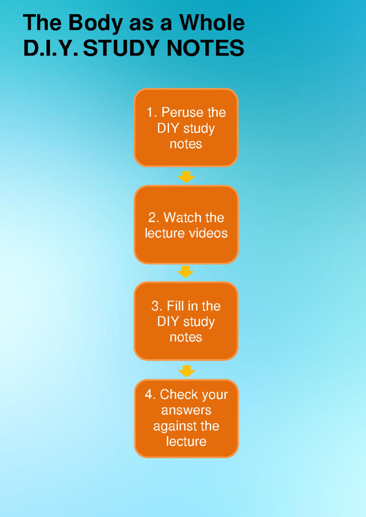 The Body as a Whole DIY Study Notes Fillable Answers - The Body as a ...