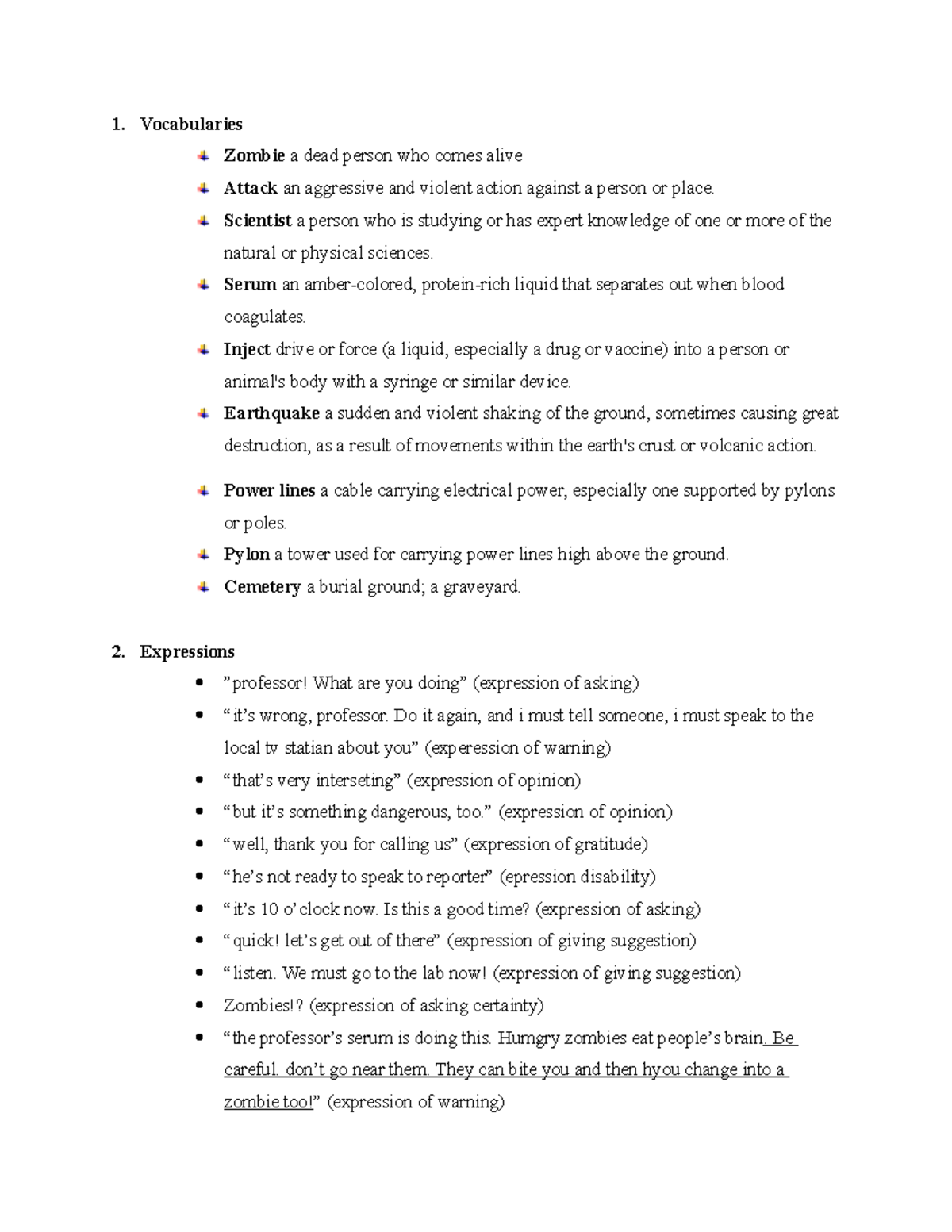 Analyze and creating different ending from zombie attack story ...