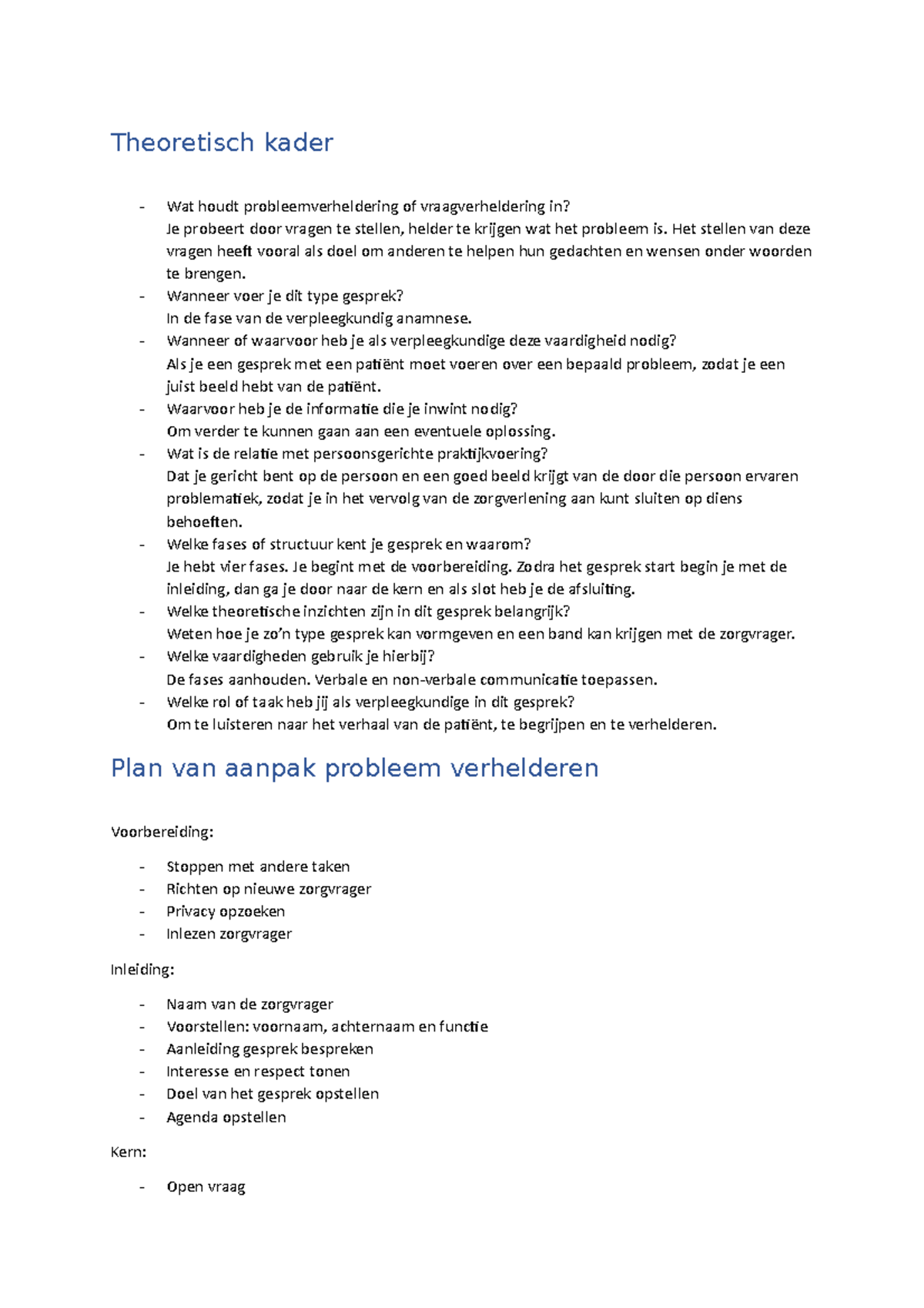 Plan Van Aanpak - Theoretisch Kader Wat Houdt Probleemverheldering Of ...