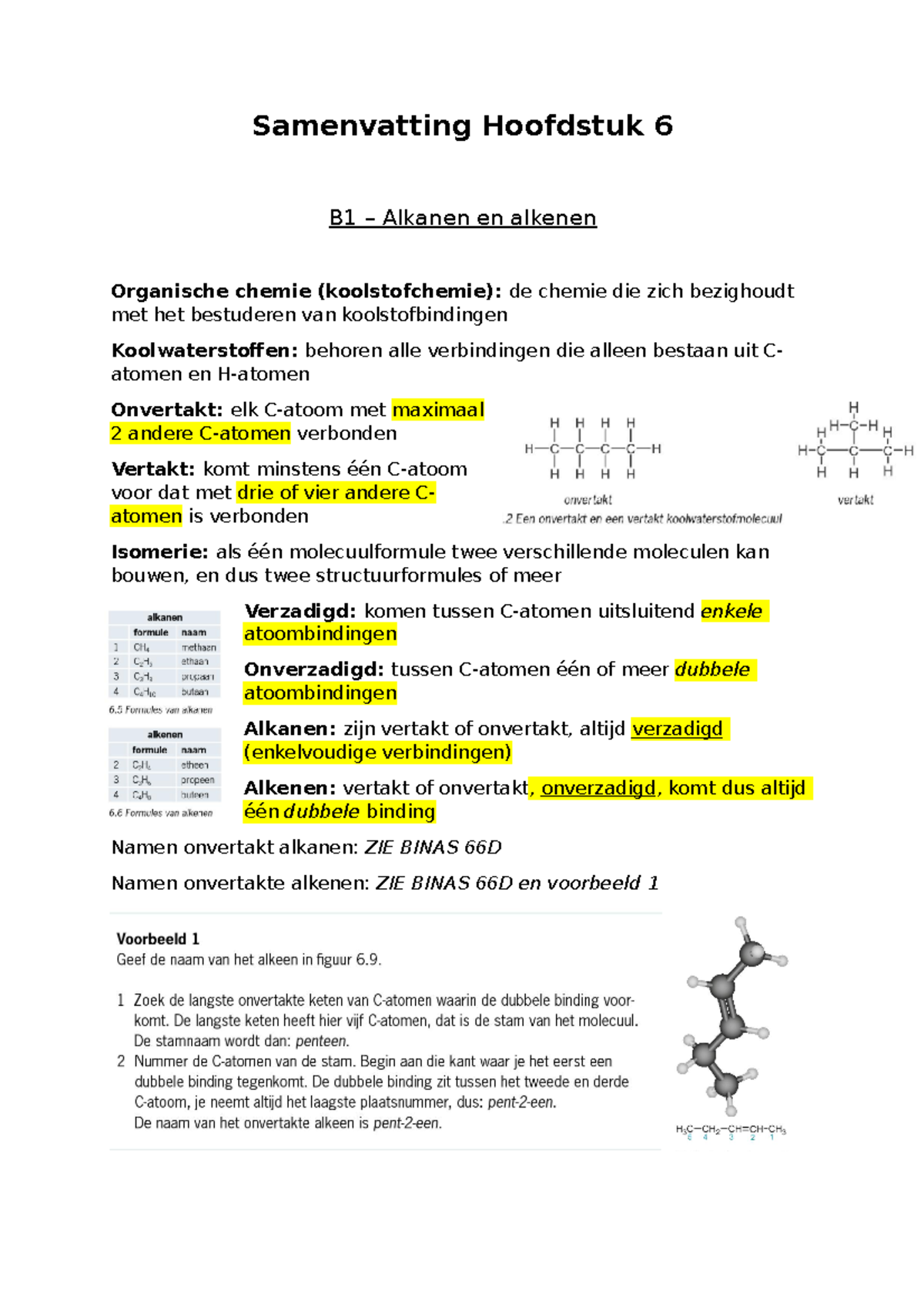 20210516 Samenvatting H6 - Scheikunde - Samenvatting Hoofdstuk 6 B1 ...