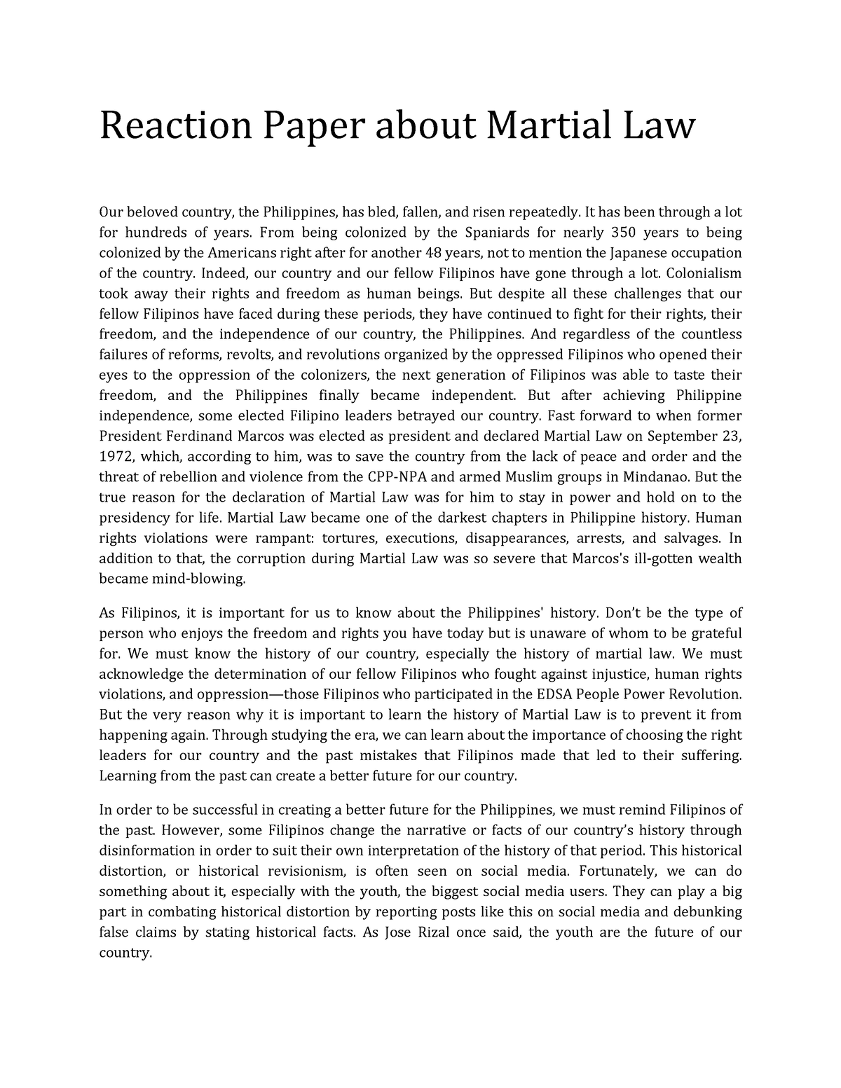 research paper about martial law in philippines