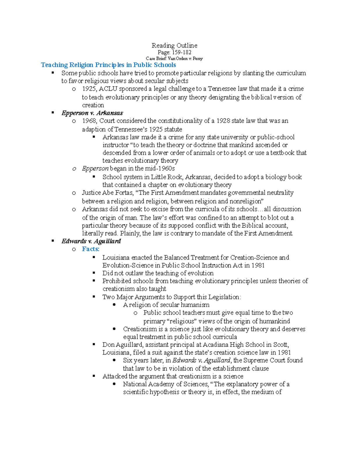 reading-outline-constitutional-law-textbook-pages-159-to-182