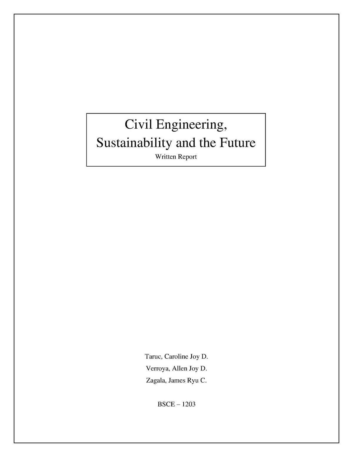 civil engineering sustainability and the future essay