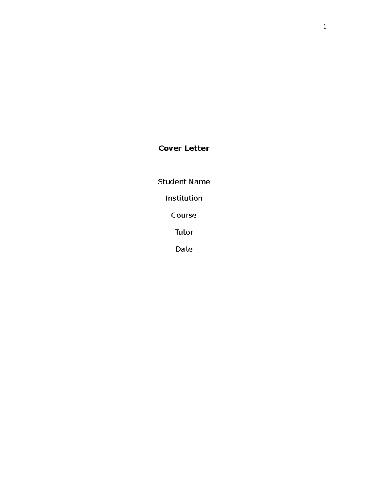 390845977-Cover Letter - Cover Letter Student Name Institution Course ...