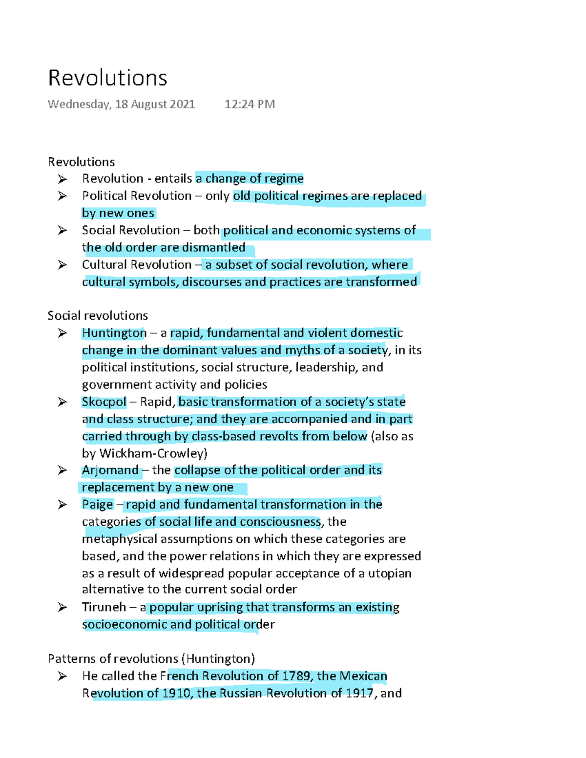 Revolutions - He labeled the Chinese Revolution of 1949 as an example ...