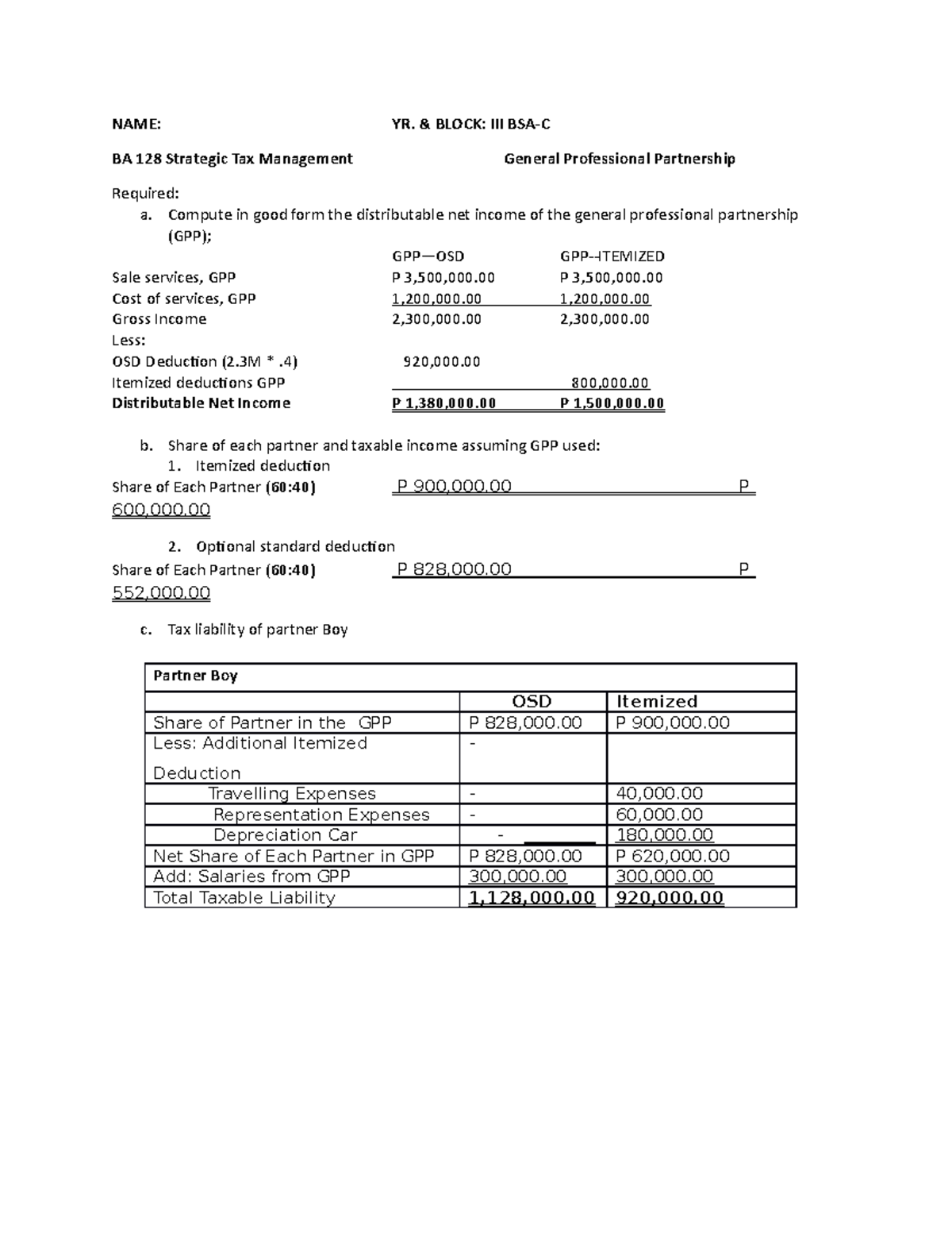 taxation-ba128-general-professional-partnership-quiz-name-yr