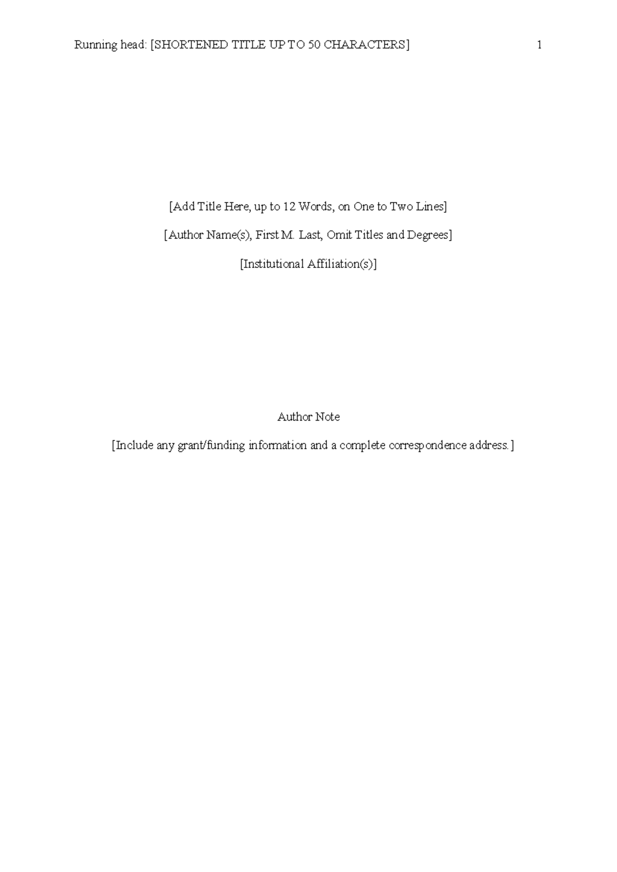 Document 1 - How to write an essay - Running head: [SHORTENED TITLE UP ...