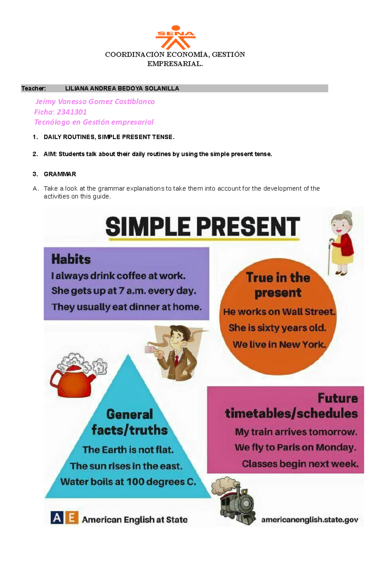 Module 1 Simple Present Tense - COORDINACIÓN ECONOMÍA, GESTIÓN ...