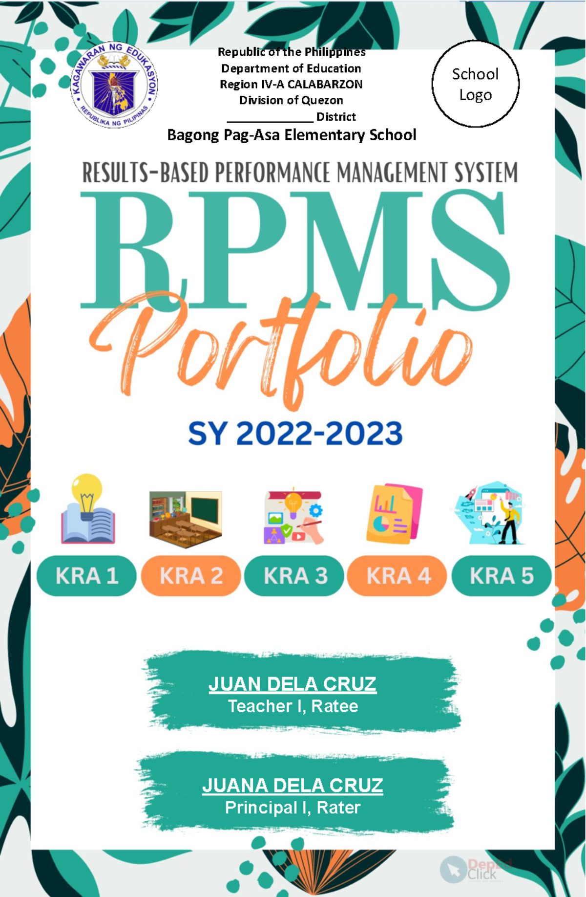 E-RPMS Portfolio (Design 5) Dep Ed Click - Republic of the Philippines ...