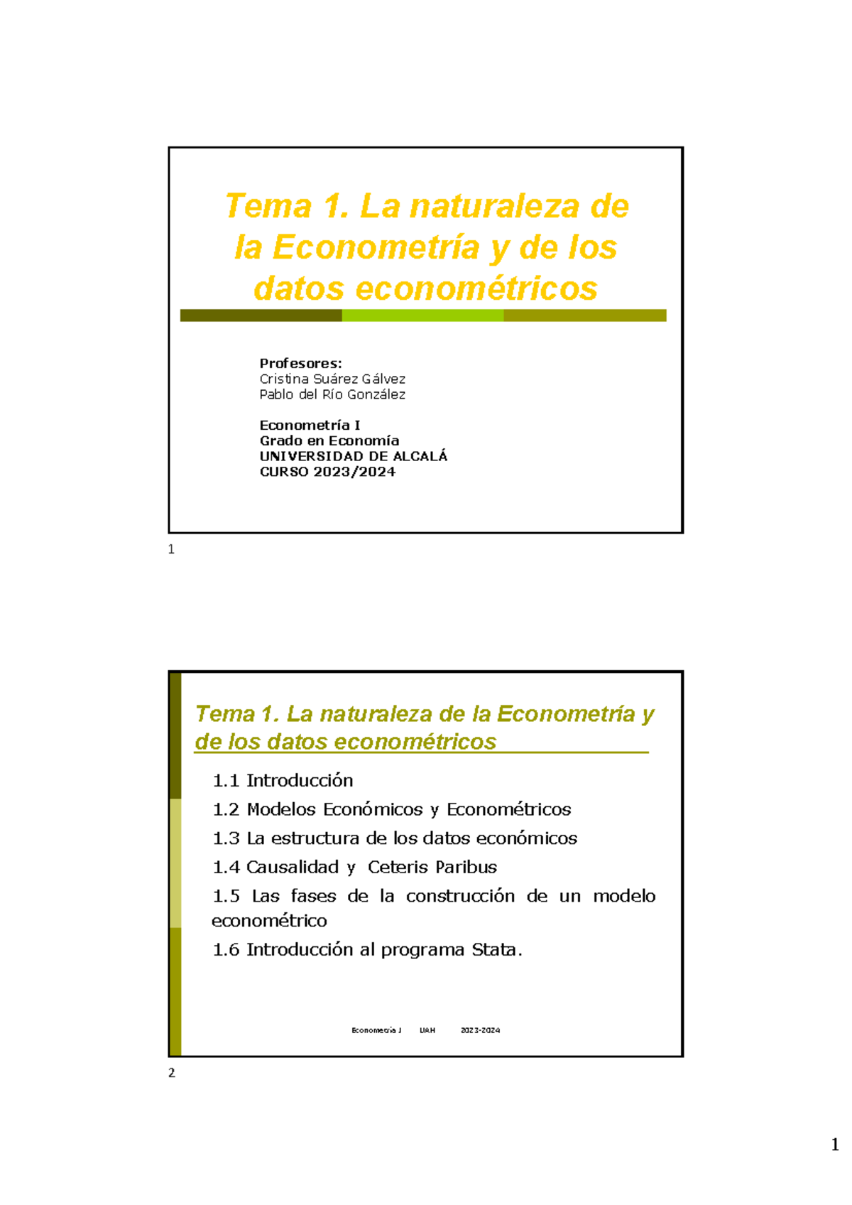 Tema 1 La Naturaleza De La Econometría Y De Los Datos Econométricos ...