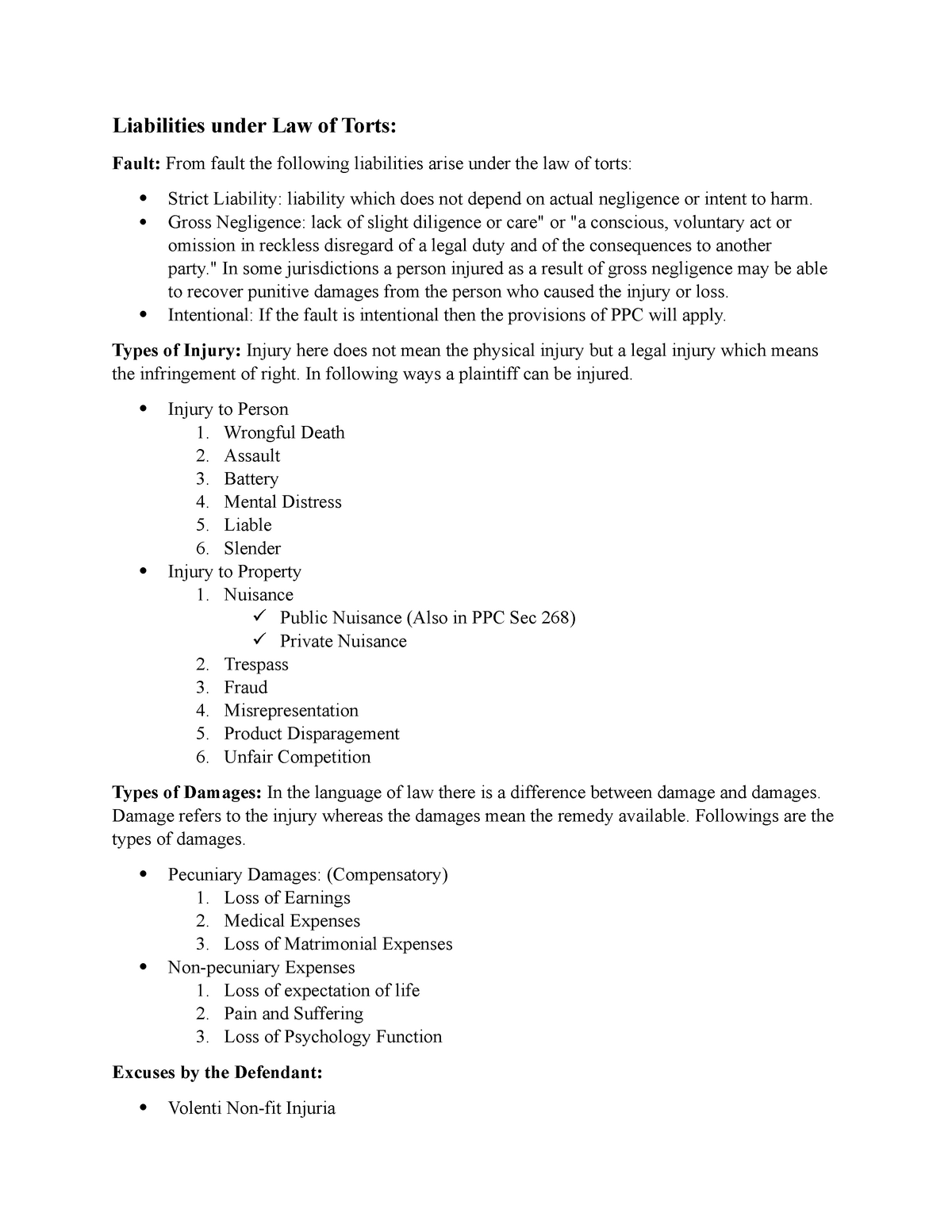 liabilities-under-law-of-torts-liabilities-under-law-of-torts-fault