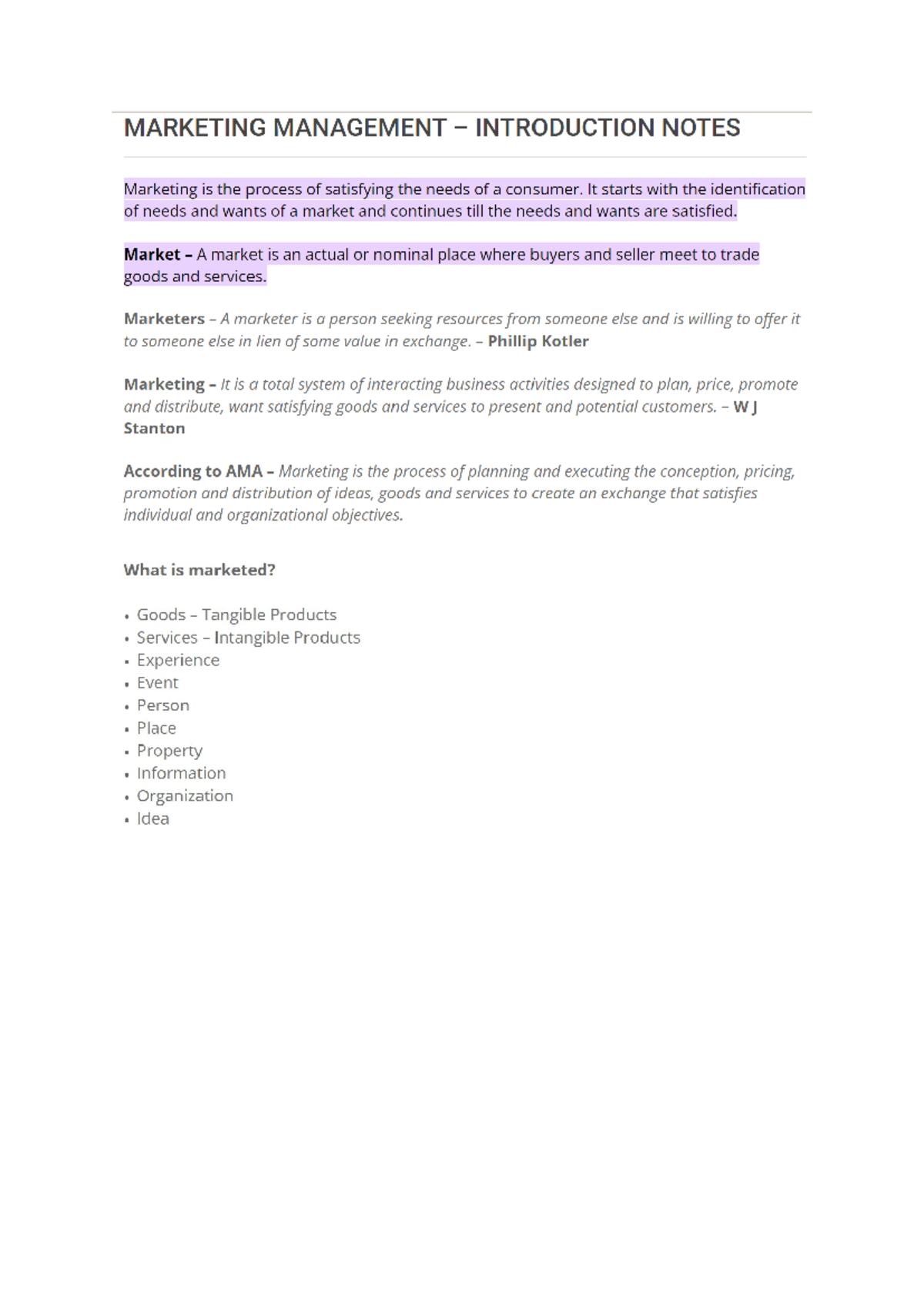 Unit 1 mm - info - Focusing your marketing efforts on this concept ...