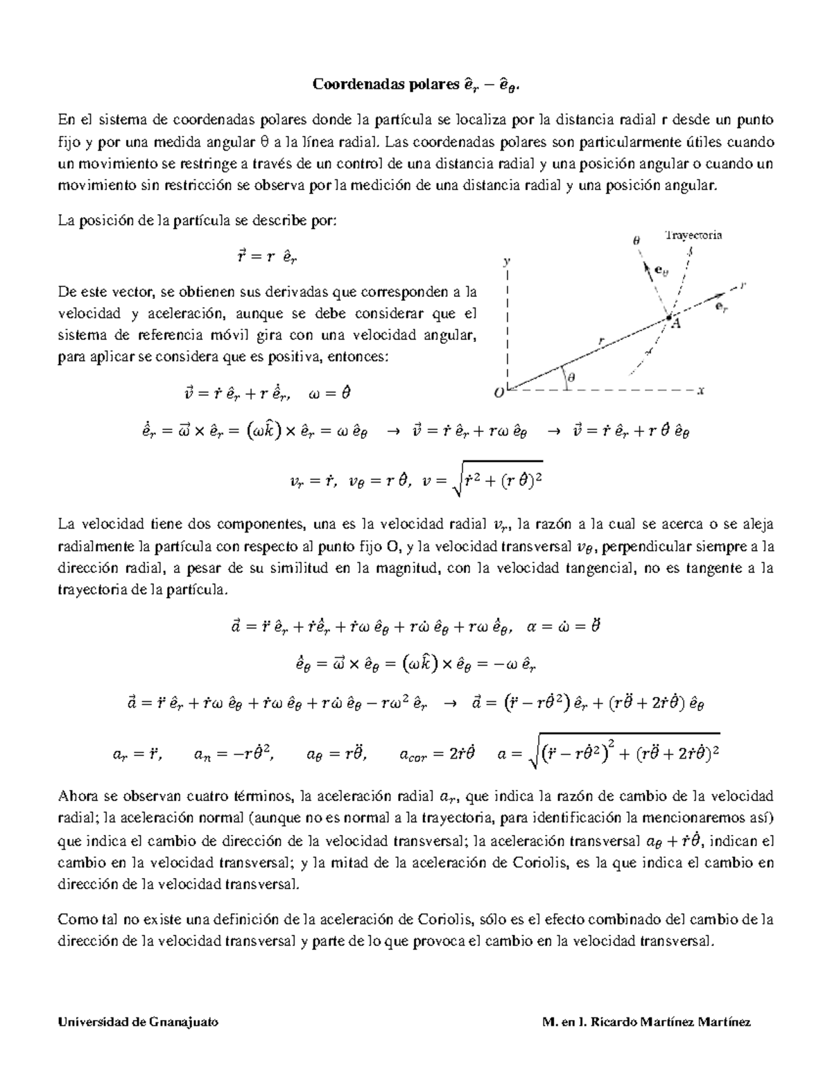 Clase DP08 - APUNTES DINÁMICA Y ESTÁTICA Y EJERCICIO RESUELTOS MEDIANTE ...