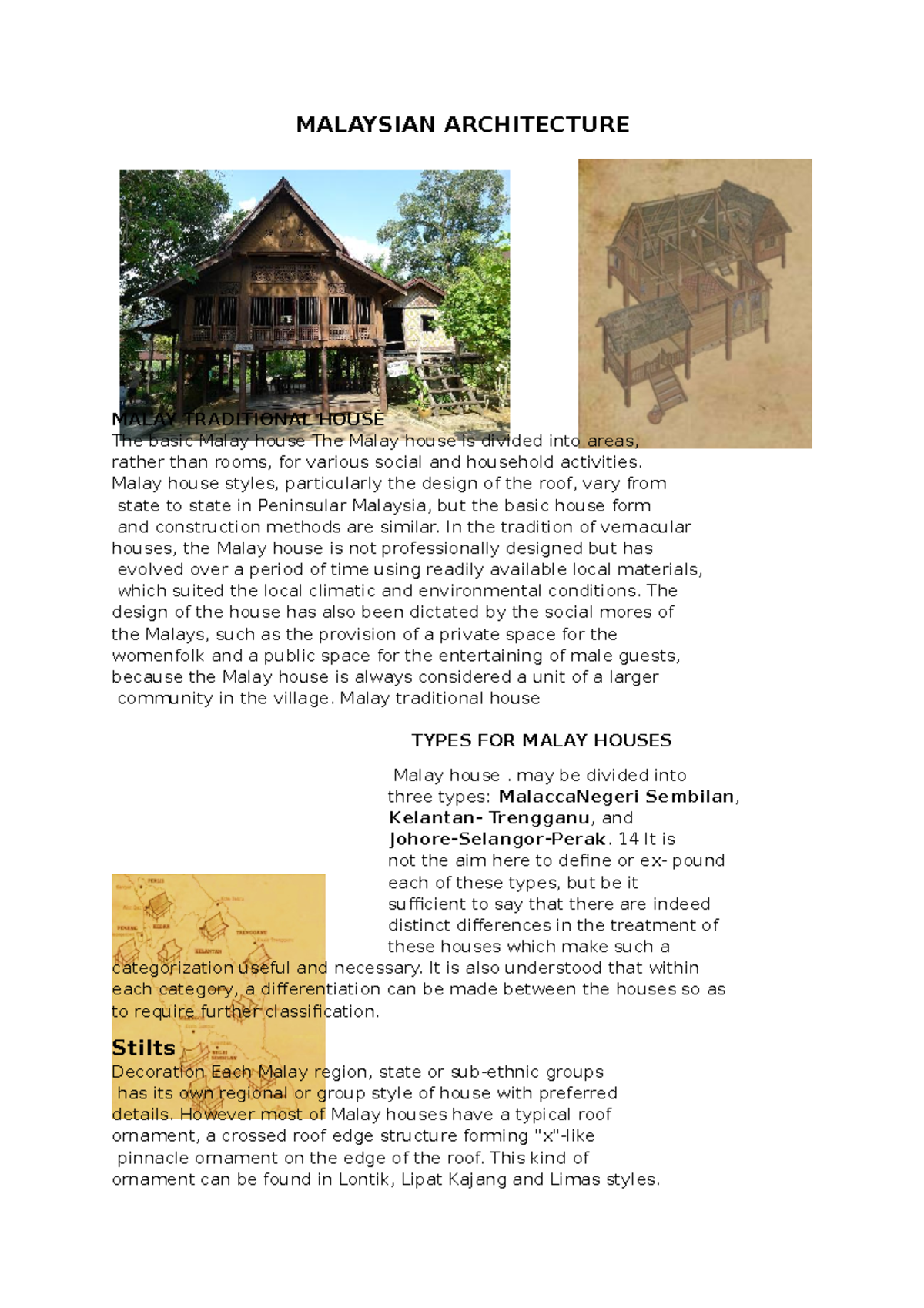 Malaysian Architecture MALAYSIAN ARCHITECTURE MALAY TRADITIONAL HOUSE