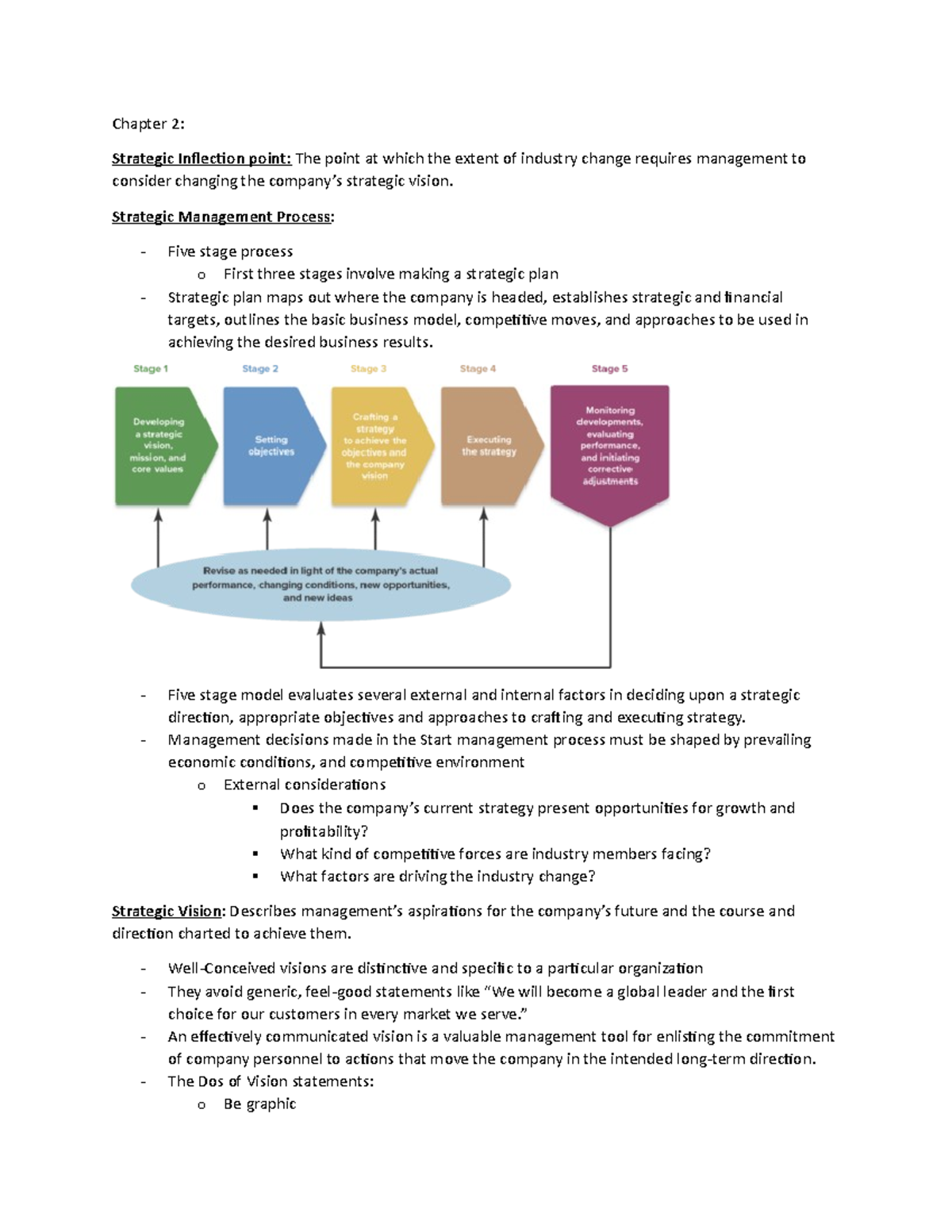 Exam prep notes - Chapter 2: Strategic Inflection point: The point at ...