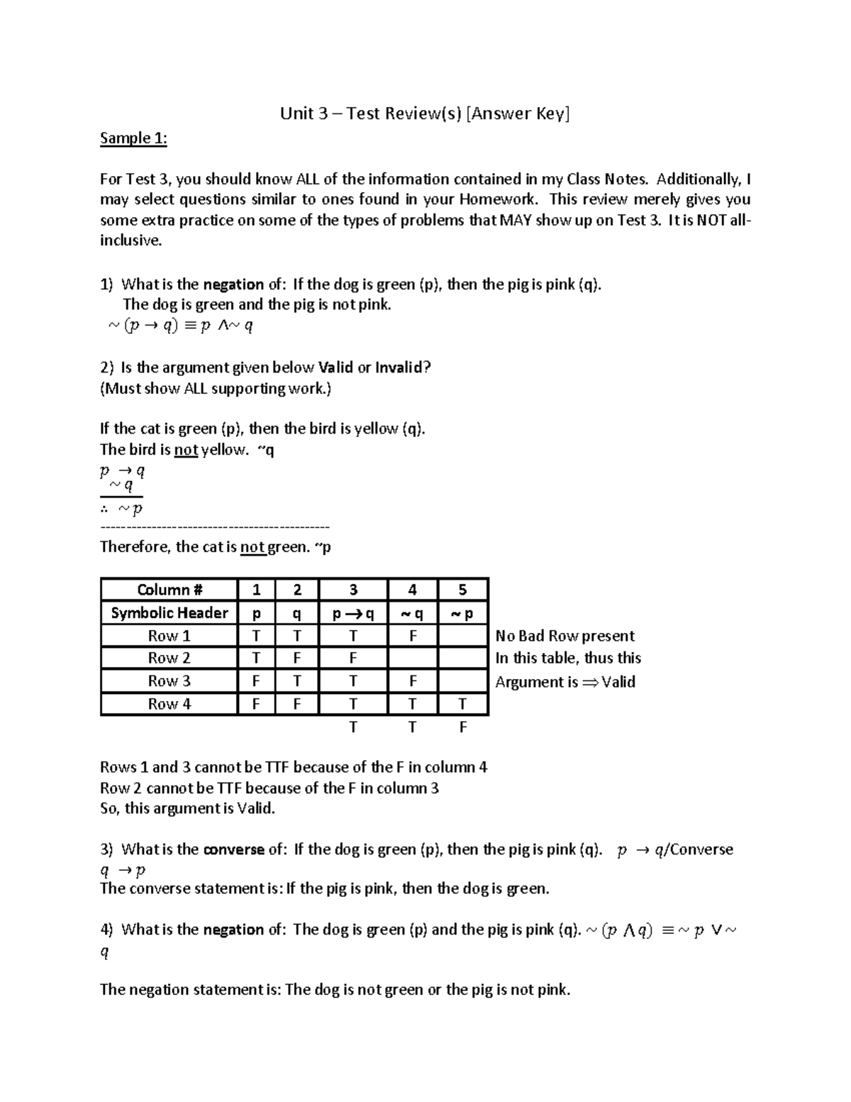 Mgf1106 Unit 3 Test Reviews Annotated Ada Conplete Unit 3 Test Review S Answer Key Sample Studocu