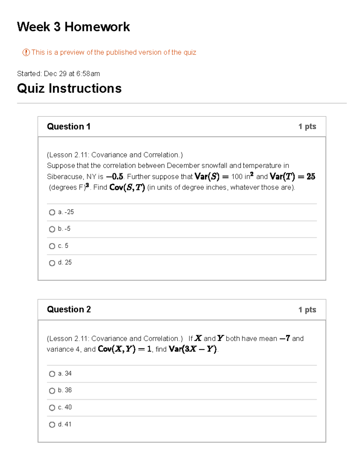 week 3 homework