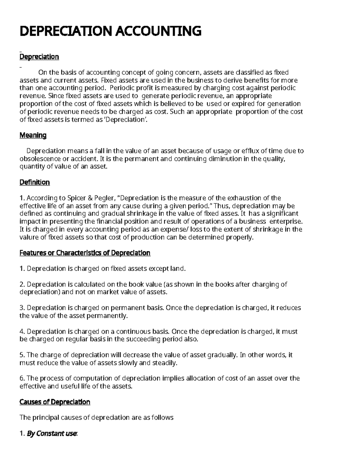 case study on depreciation accounting