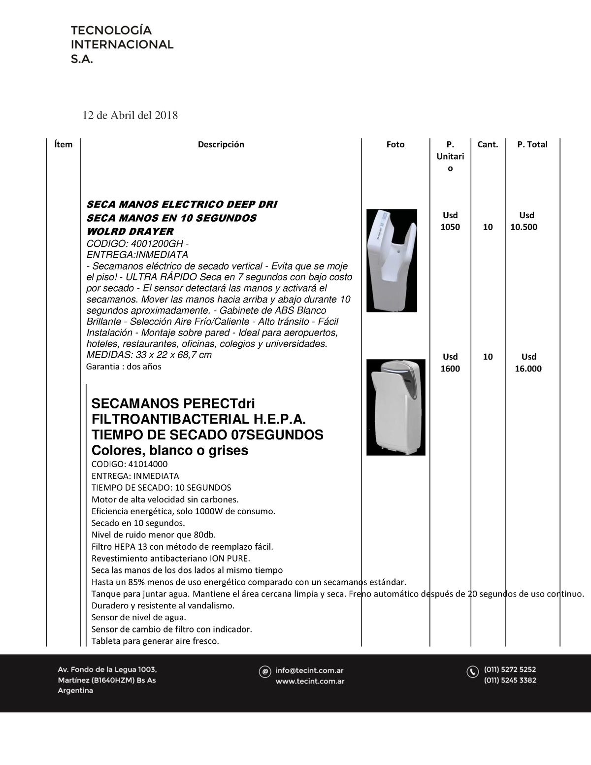 Secamanos Eléctrico STRONGdri Inelec - INELEC