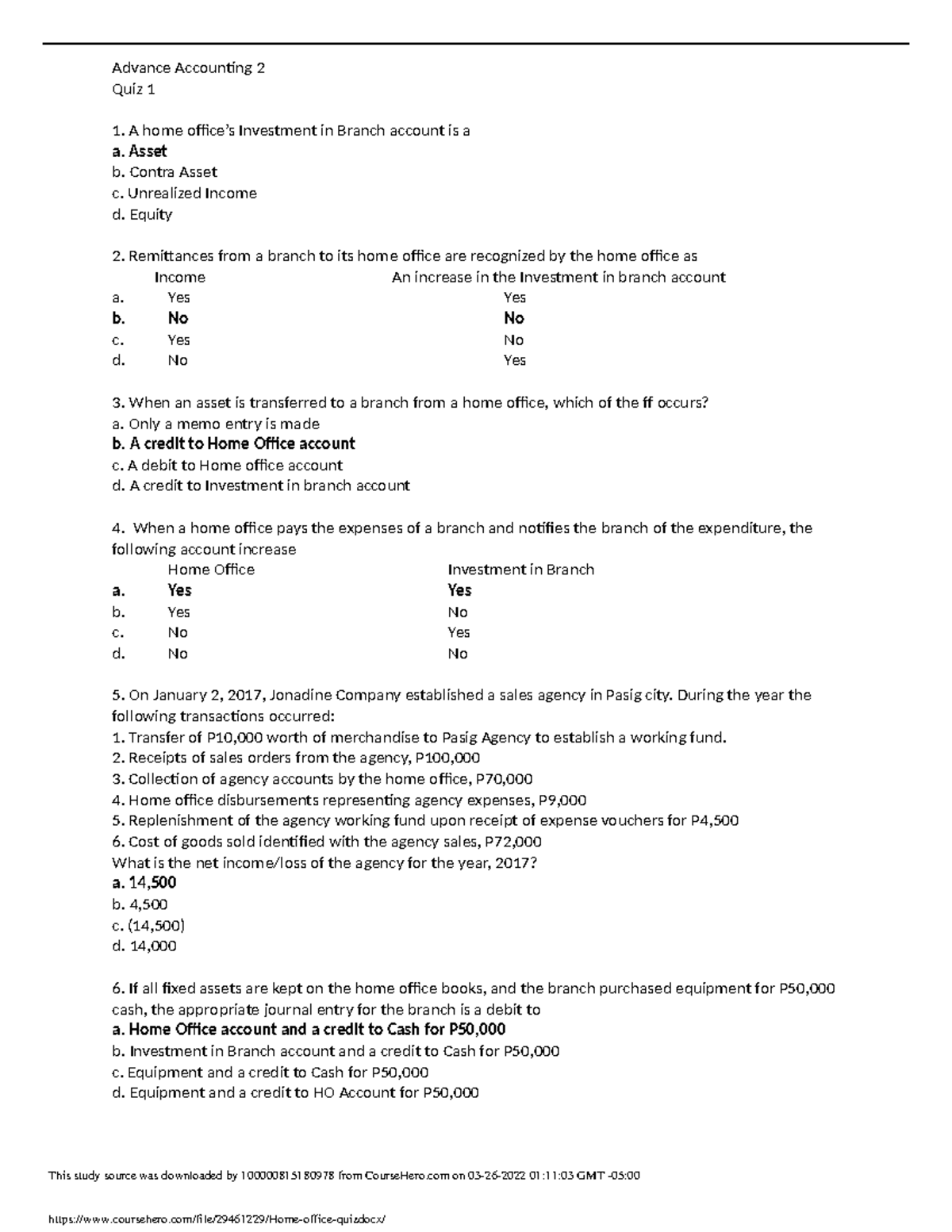 Home office quiz.docx ACCOUNTING SUBJECTS FOR ALL COURSES1 PLUS GREAT