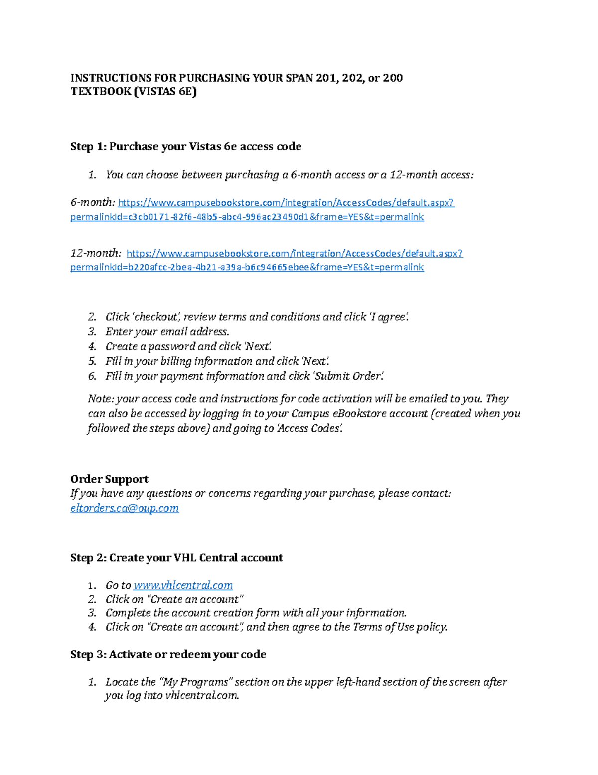 To buy the book - Practical - INSTRUCTIONS FOR PURCHASING YOUR SPAN 201 ...