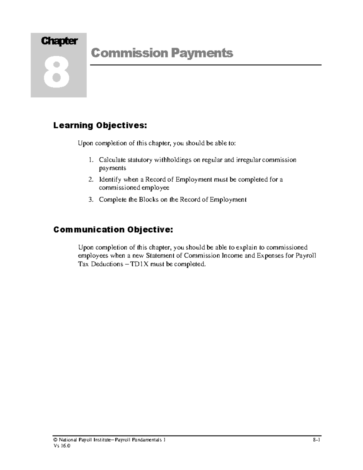 2023 PF1 Chapter 8 - Commission Payments - PF 1 - Studocu
