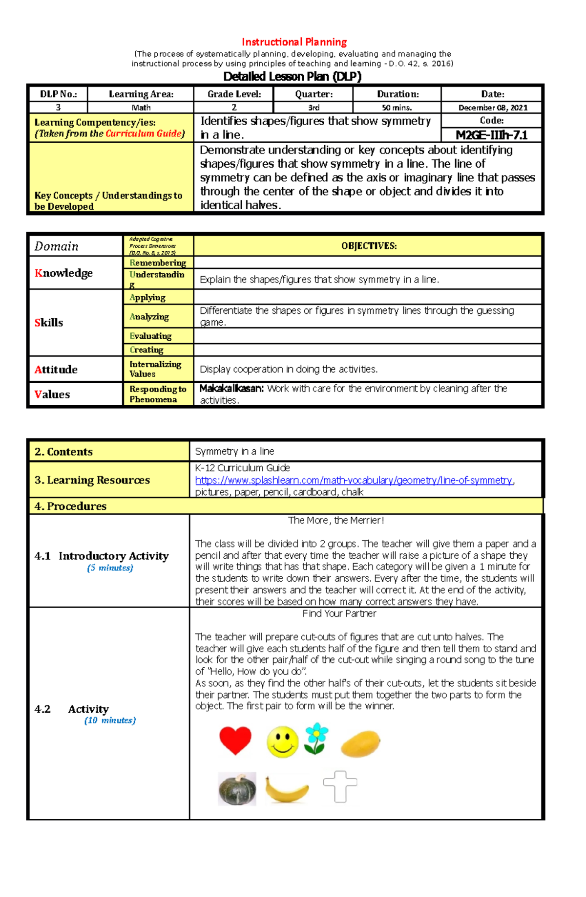 DLP 3 - DLP - Instructional Planning (The process of systematically ...