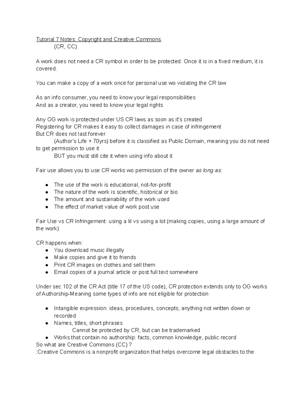 Tutorial 7 notes copyright and creative commons tutorial 7 notes