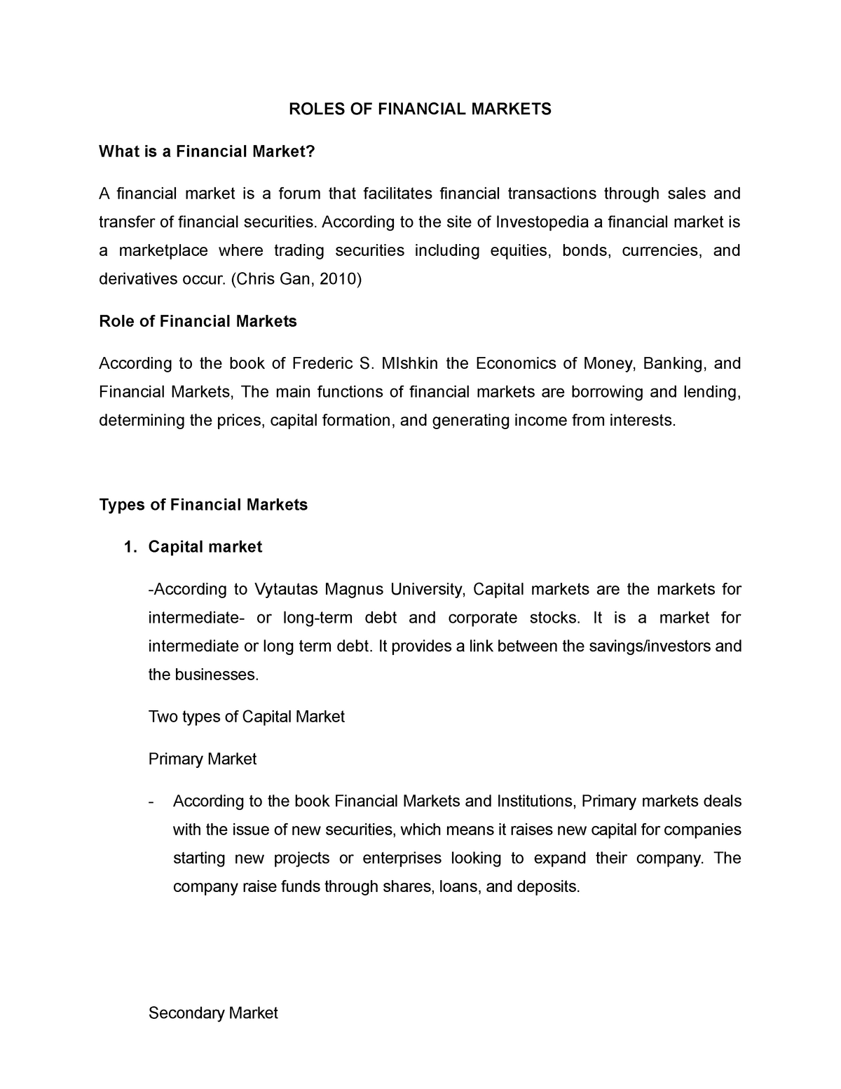 financial-markets-lecture-notes-2-roles-of-financial-markets-what